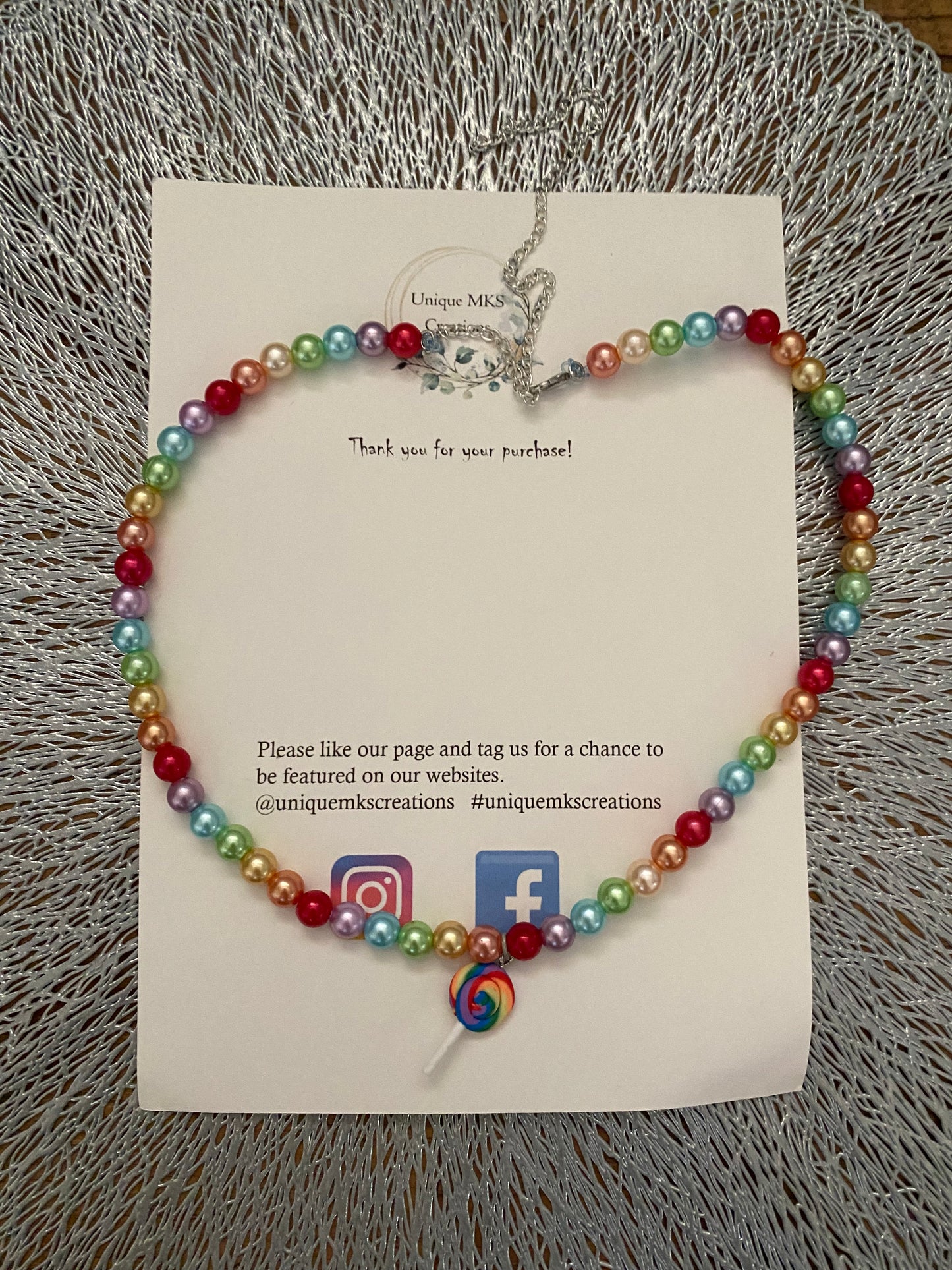 Pearl Lollipop Necklace & Bracelet