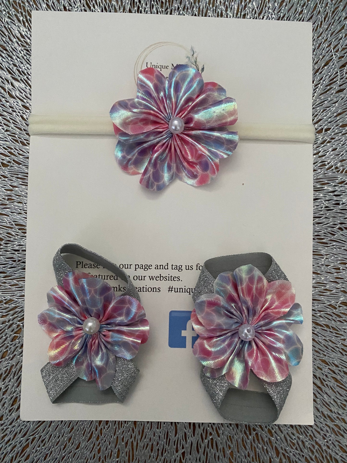 Petal Headband & Barefoot Sandal Set