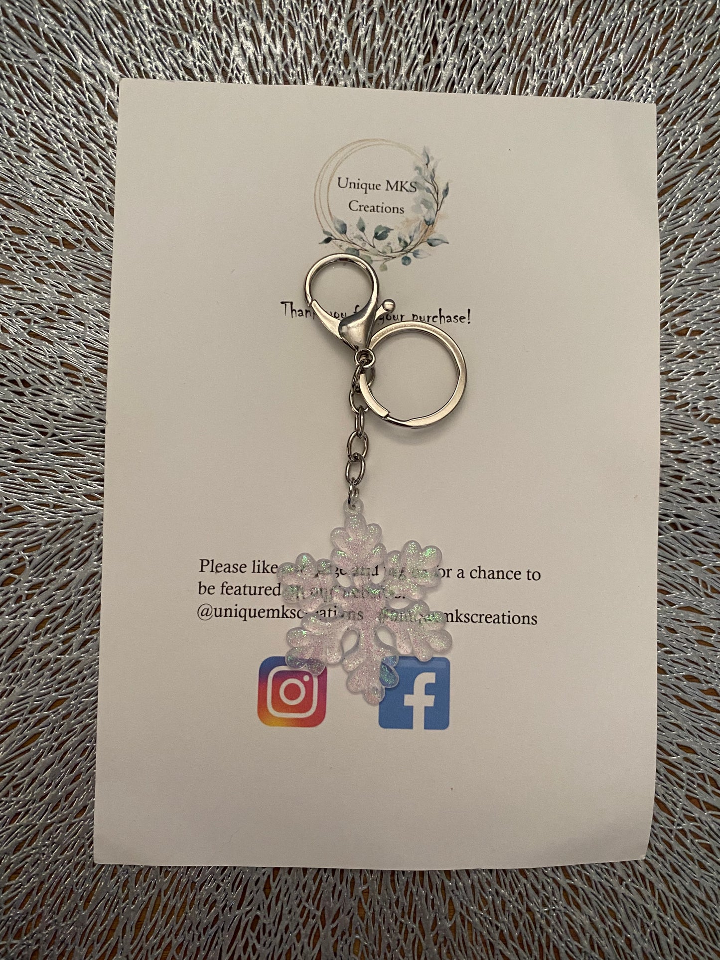 Snowflake Keyring