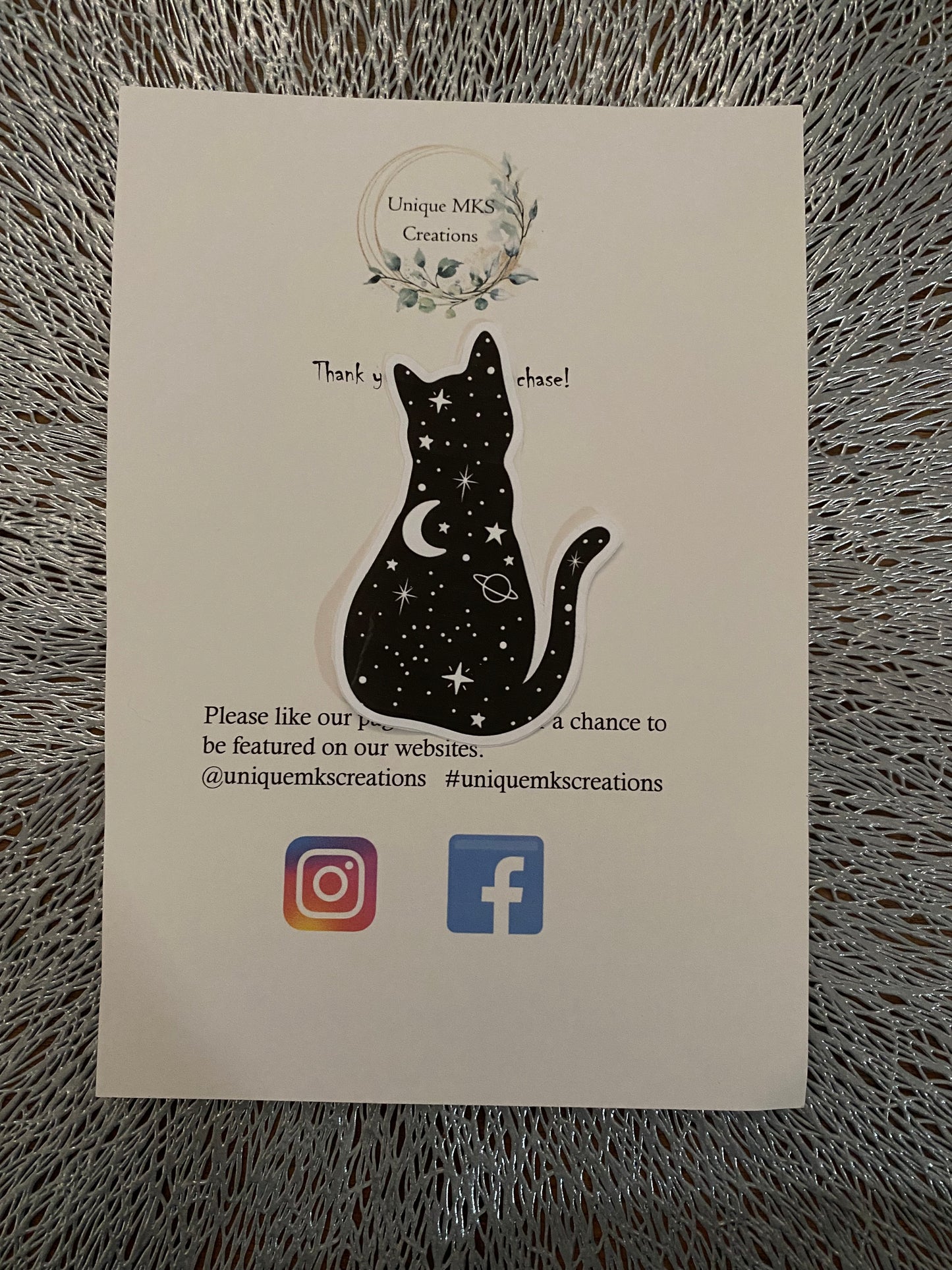 Moon & Star Cat Sticker