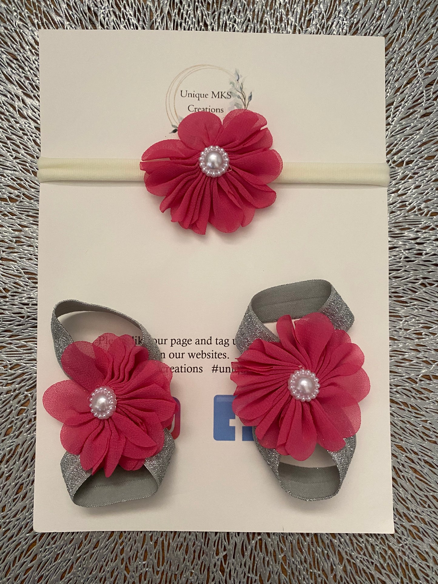 Petal Headband & Barefoot Sandal Set