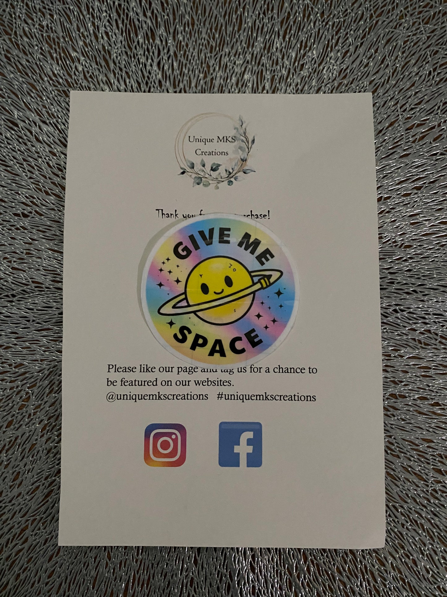 Give Me Space Sticker