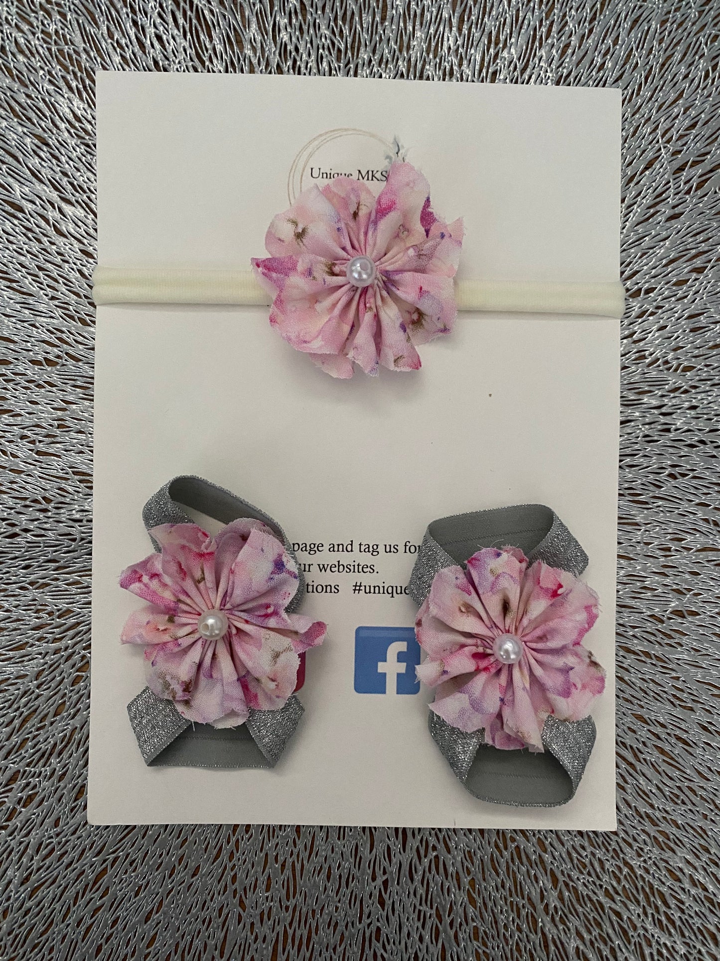 Petal Headband & Barefoot Sandal Set