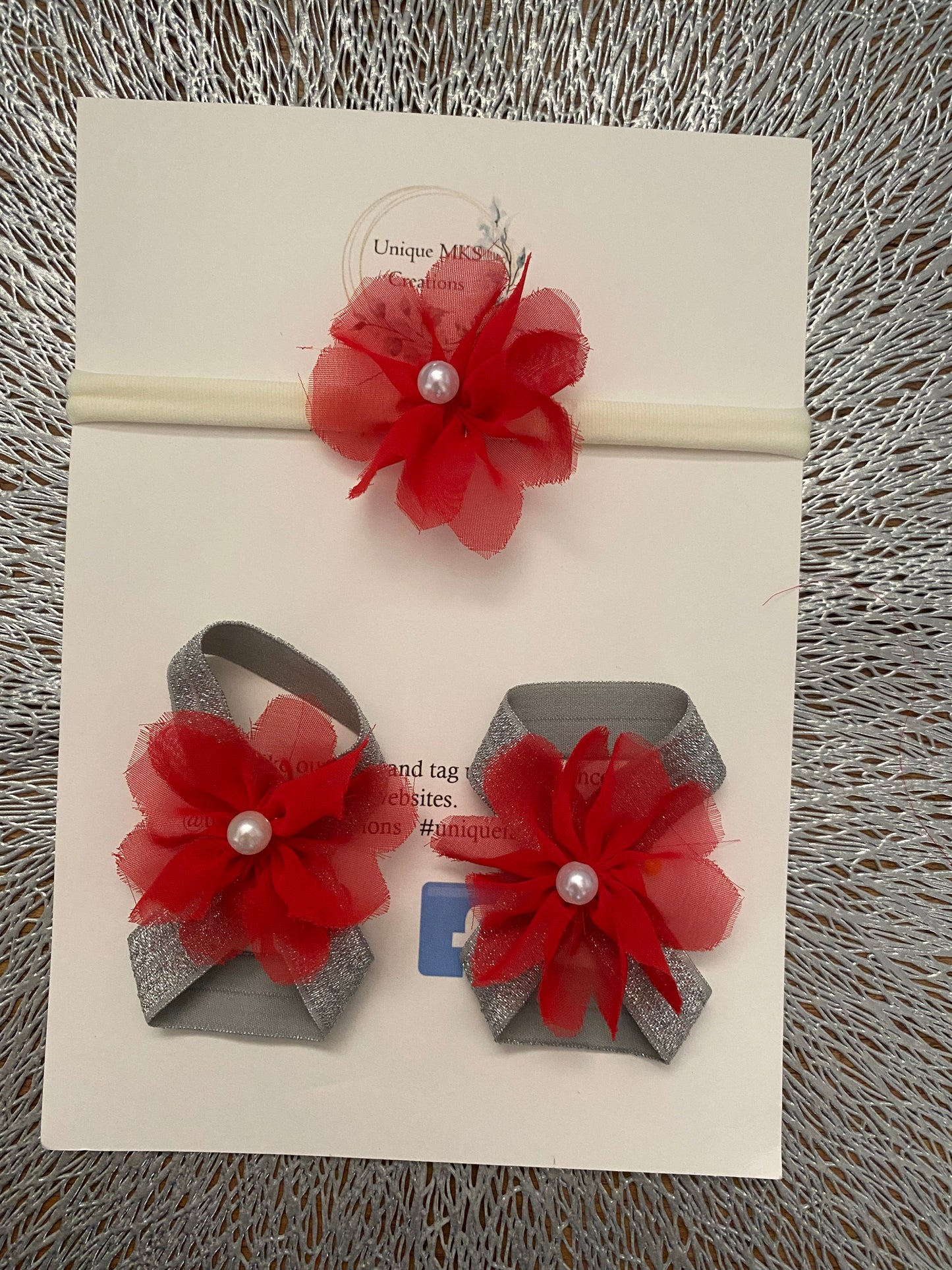 Petal Headband & Barefoot Sandal Set