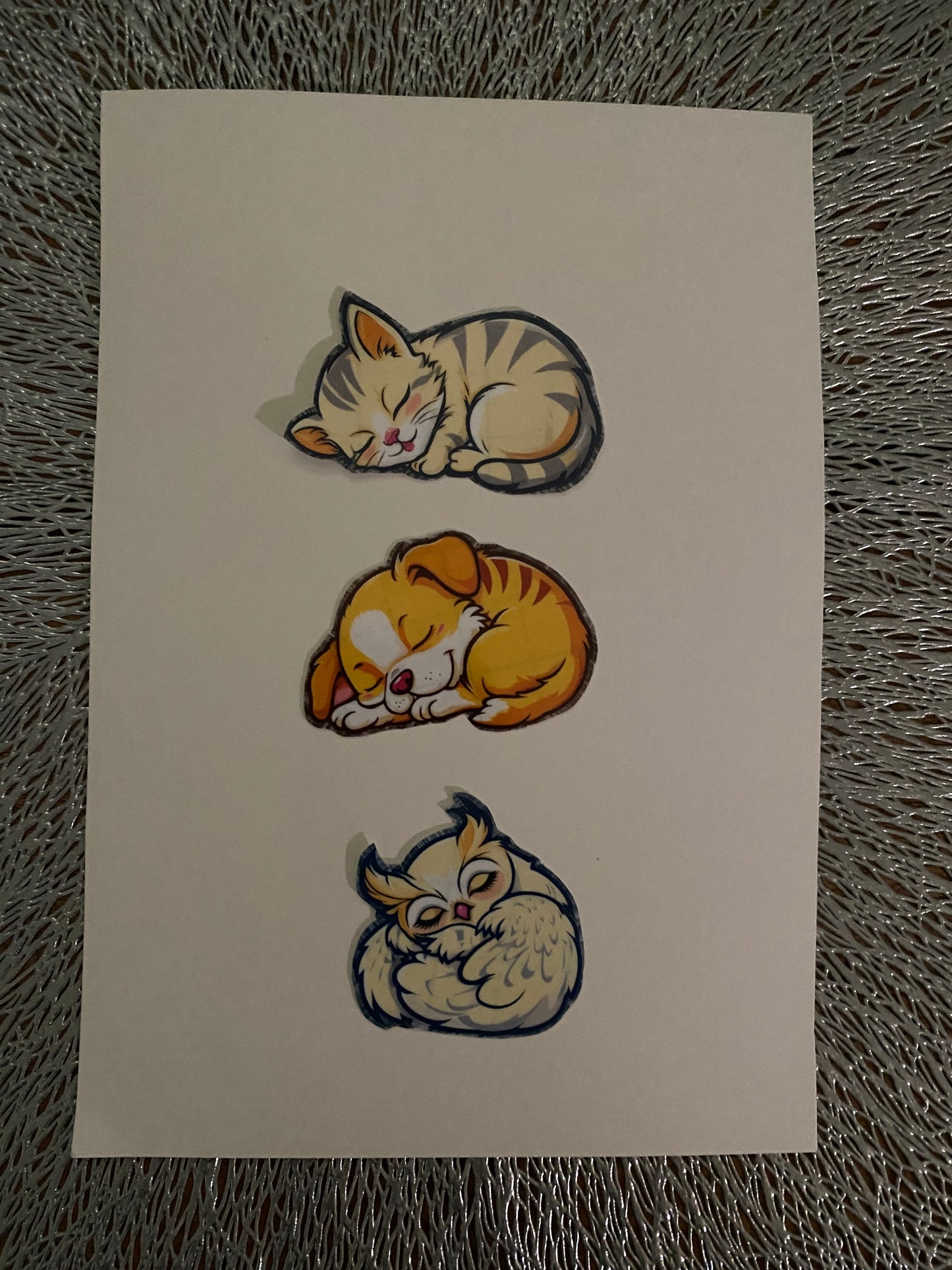 Sleeping Animal Waterproof Sticker