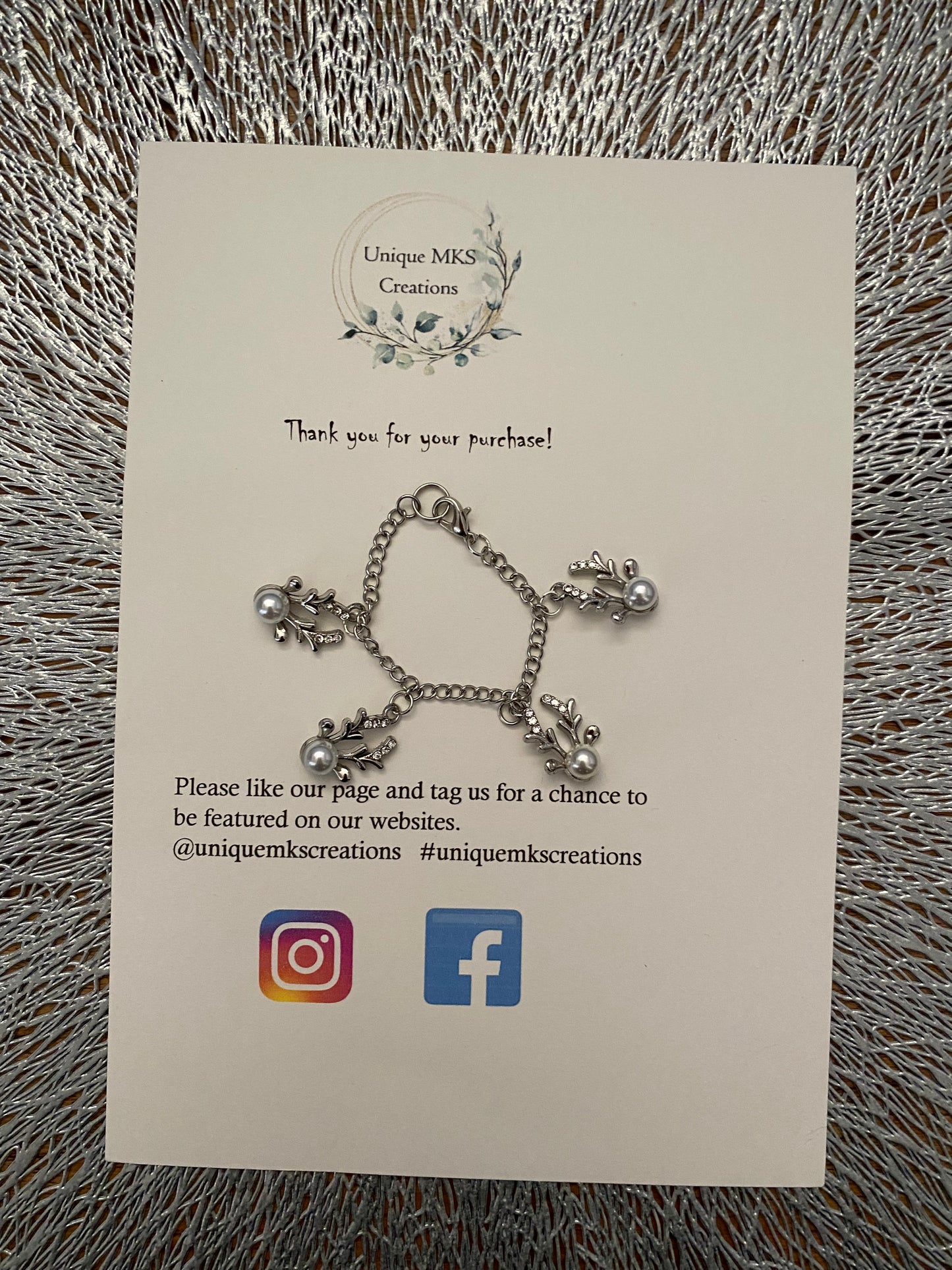 Reindeer Antlers Charm Bracelet - Limited Edition