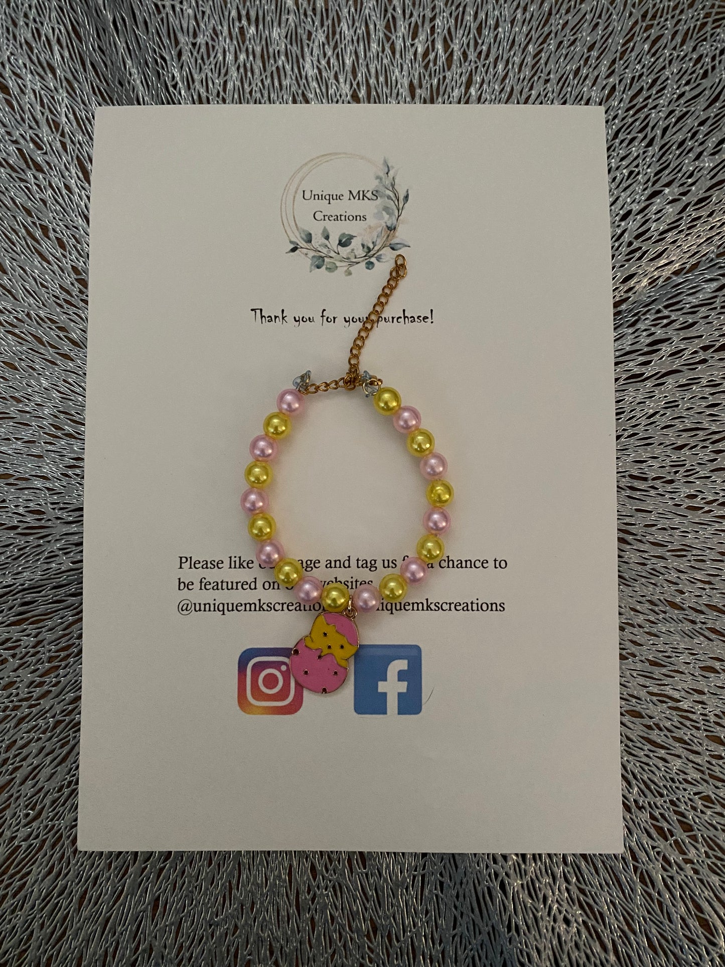 Pearl Chick Charm Necklace & Bracelet