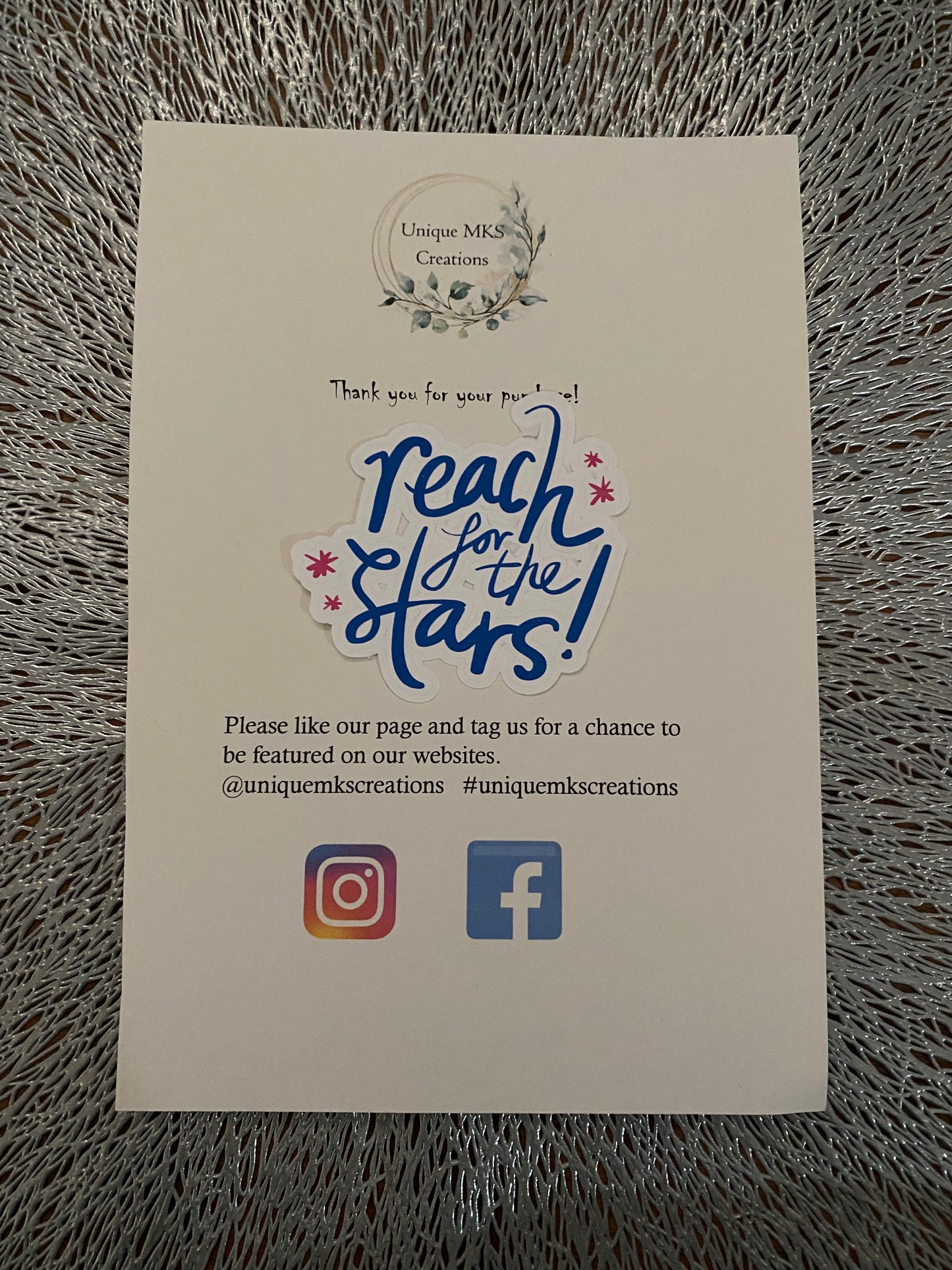 Reach For The Stars Waterproof Sticker