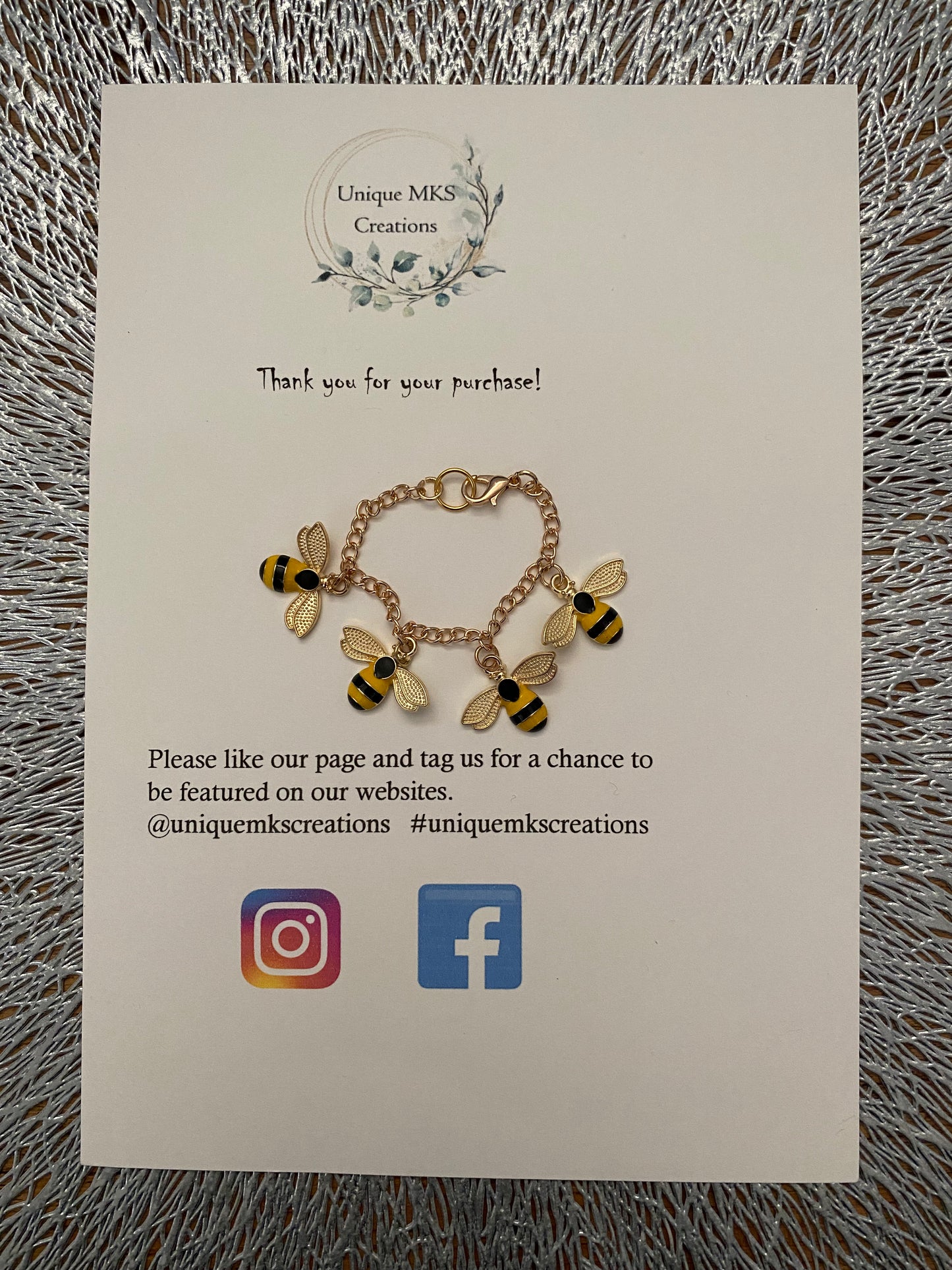 Honeybee Charm Bracelet