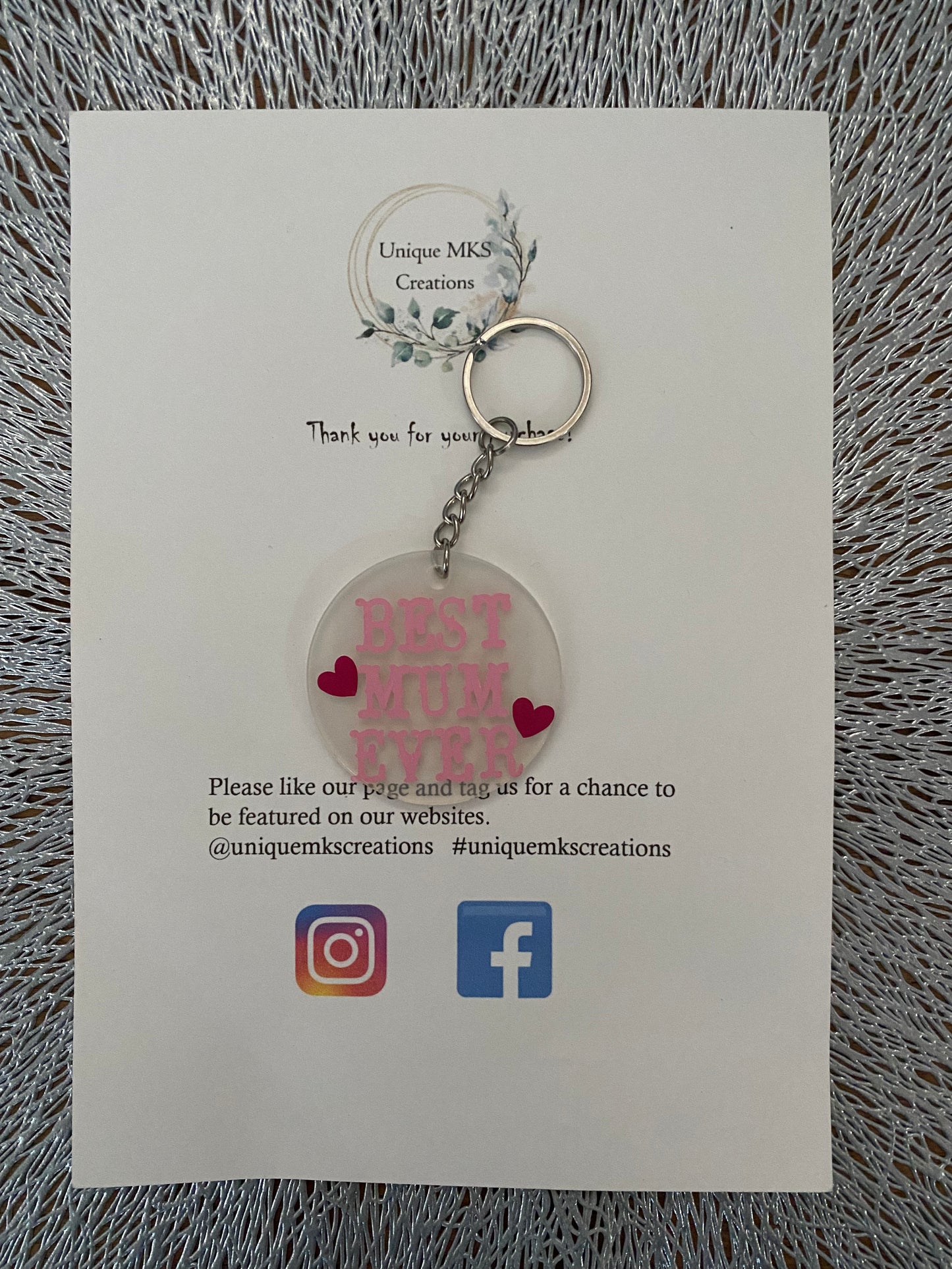 Best Mum Ever Keyring