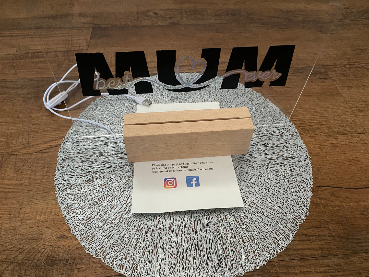 Mum - Acrylic Light Up Board