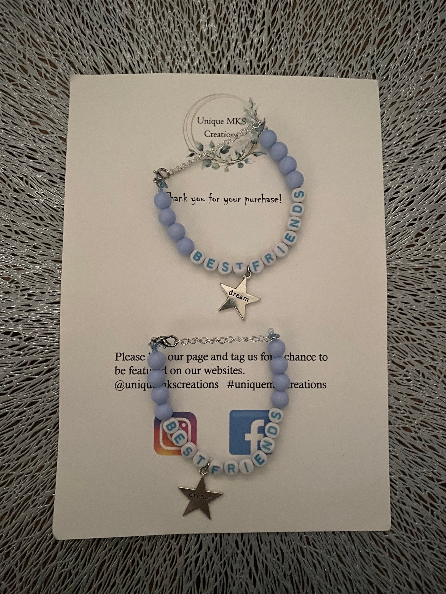 Pastel Pearl Best Friend Charm Bracelets
