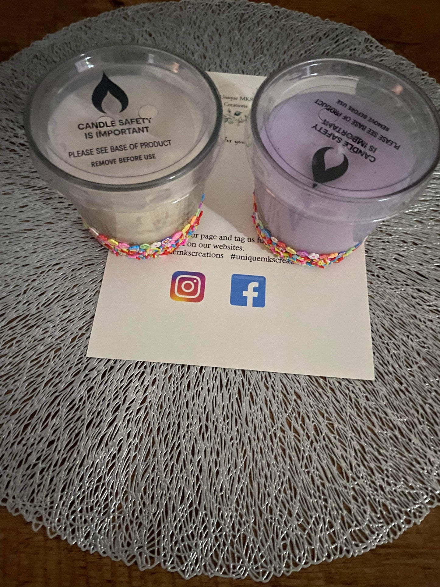 Flower Sprinkles Personalised Candle In Glass