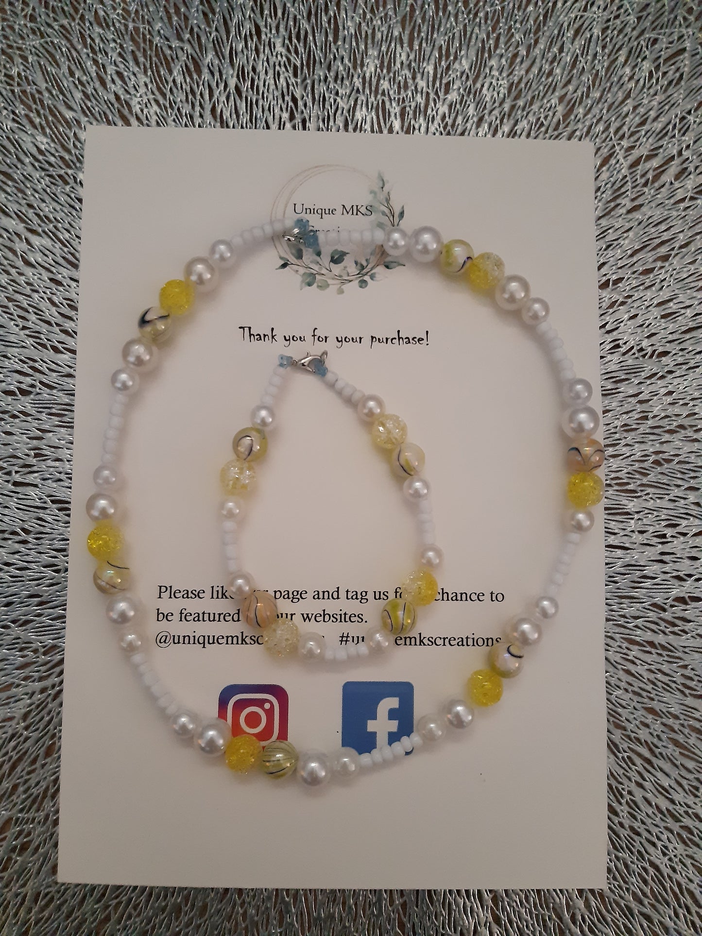 Yellow & White Marble Pearl