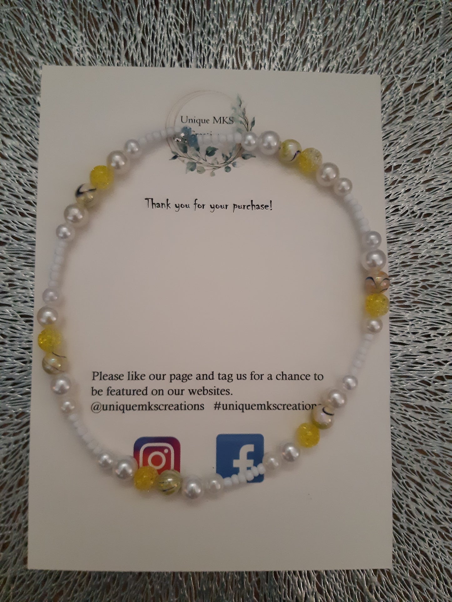 Yellow & White Marble Pearl