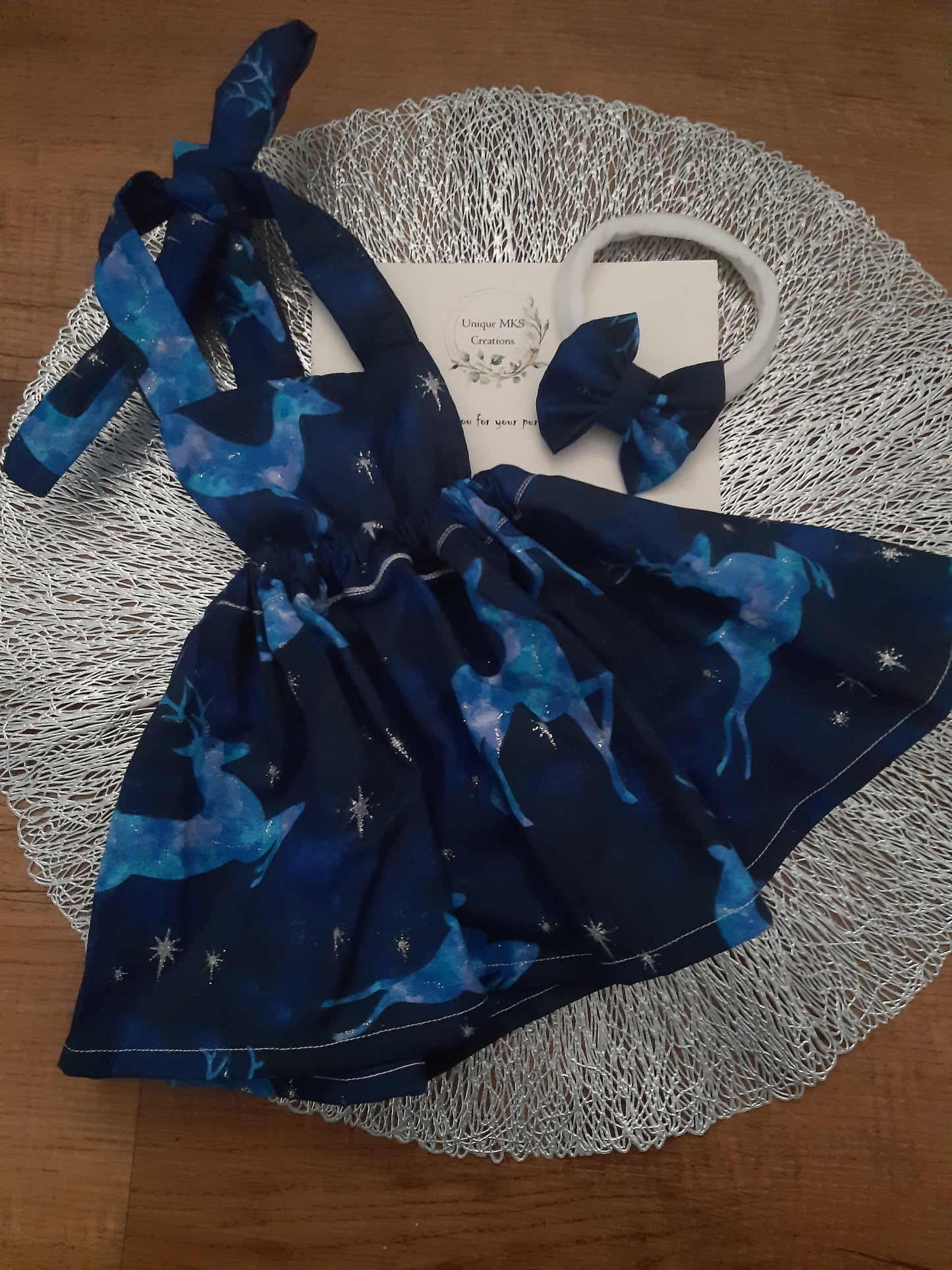 Night Sky Reindeer Dolls Dress - Limited Edition
