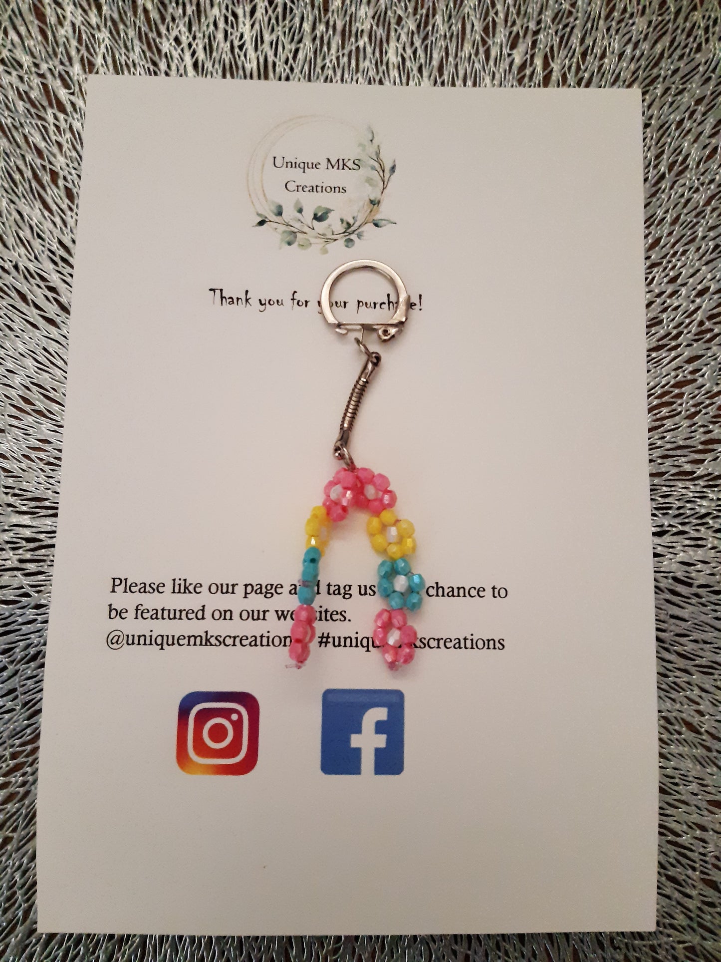 Rainbow Flower Charm