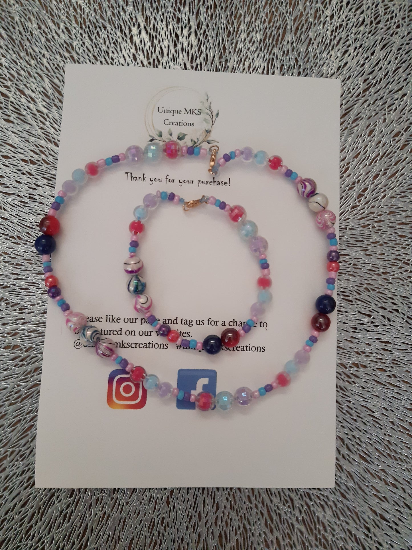 Rainbow Pastel Necklace & Bracelet