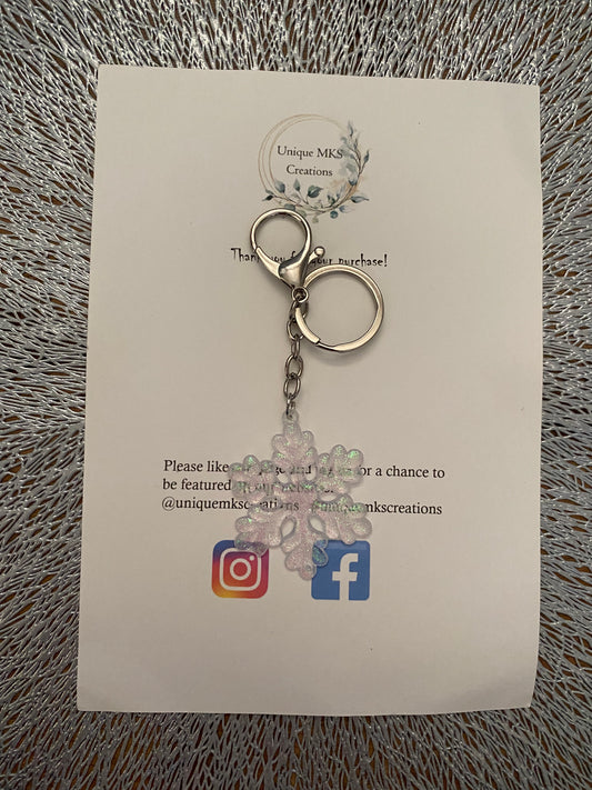 Snowflake Keyring