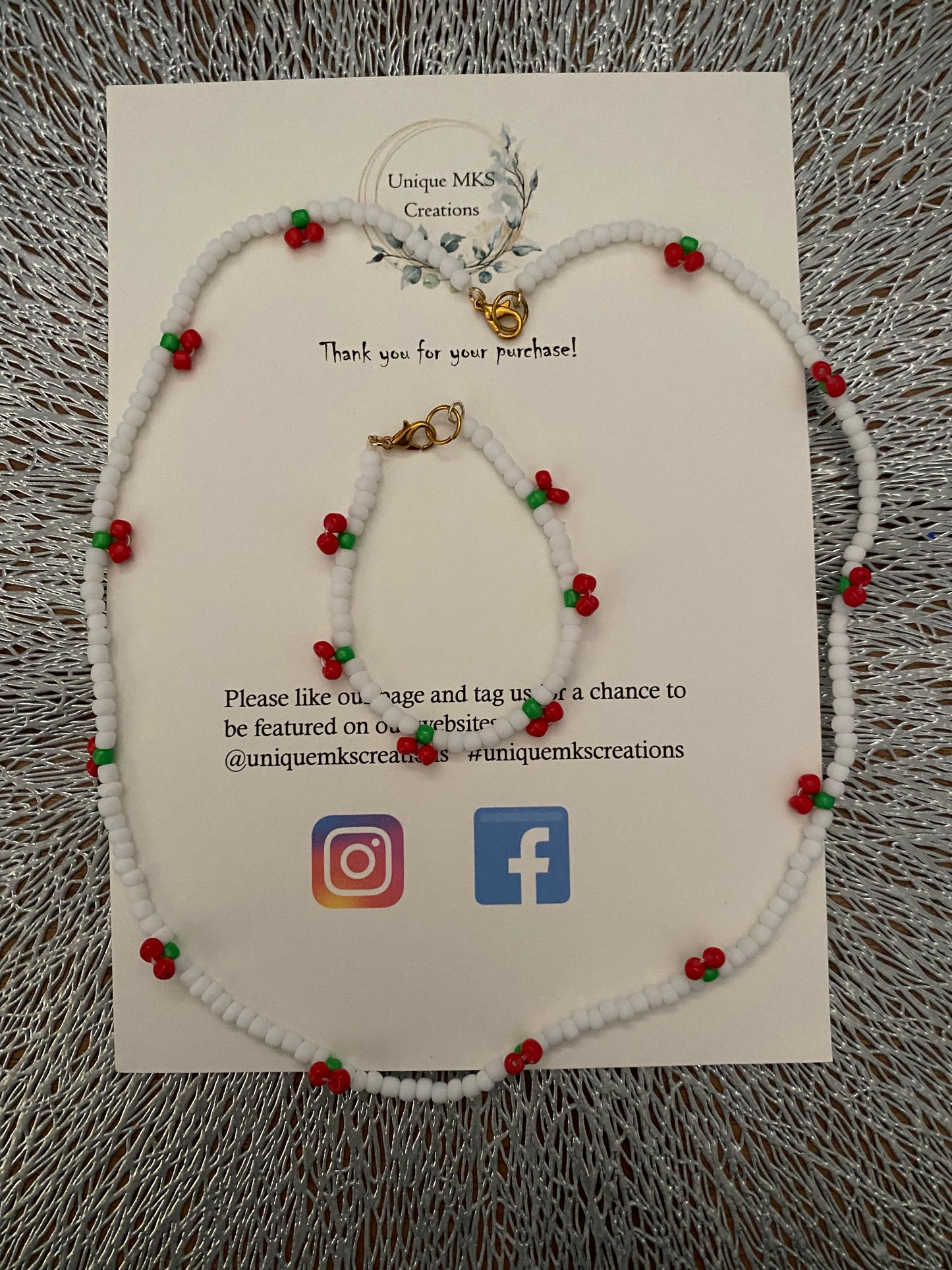 Cherry Necklace & Bracelet