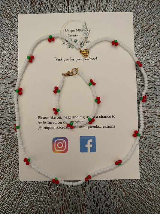 Cherry Necklace & Bracelet