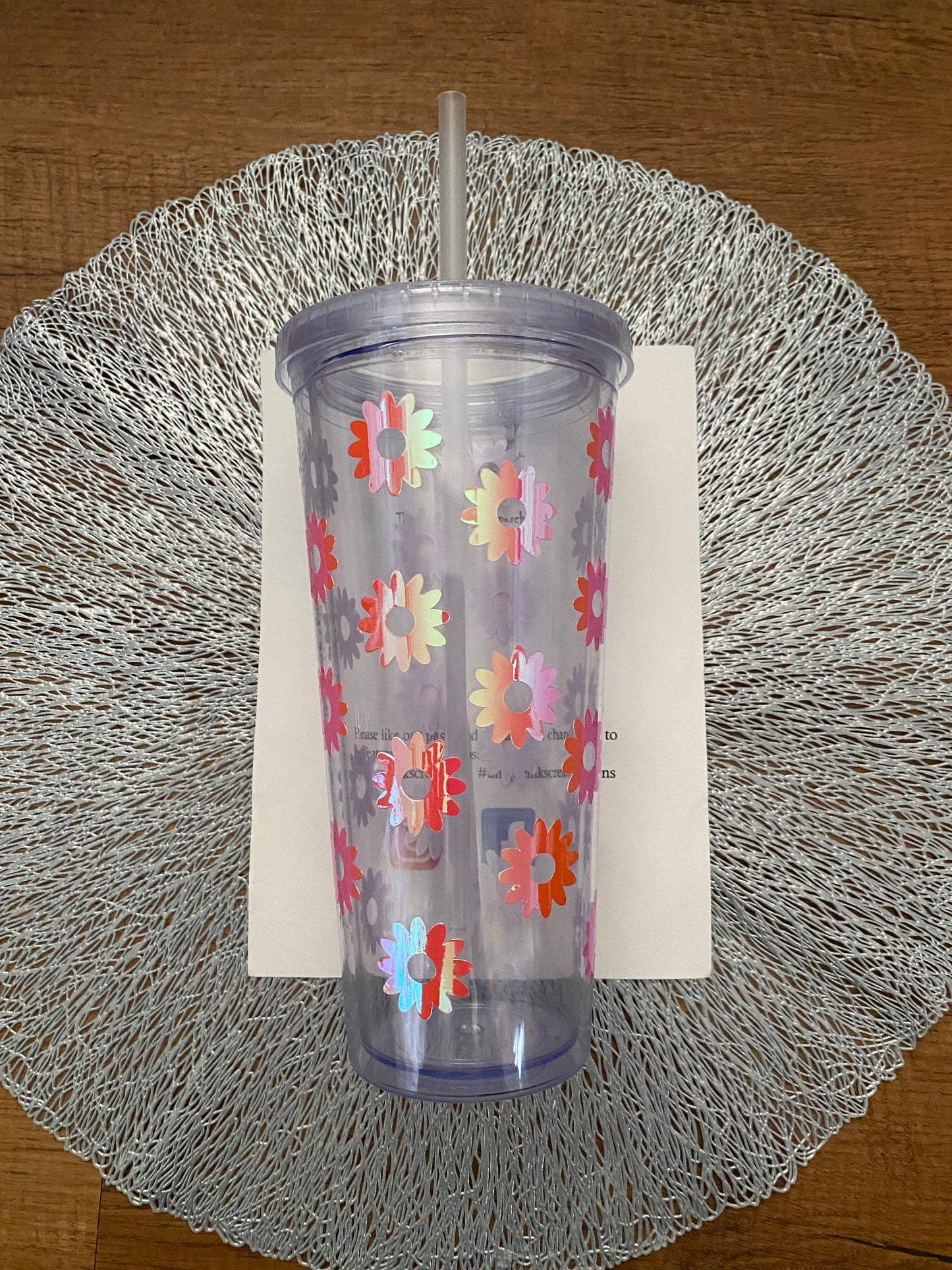Daisy Plastic Tumbler
