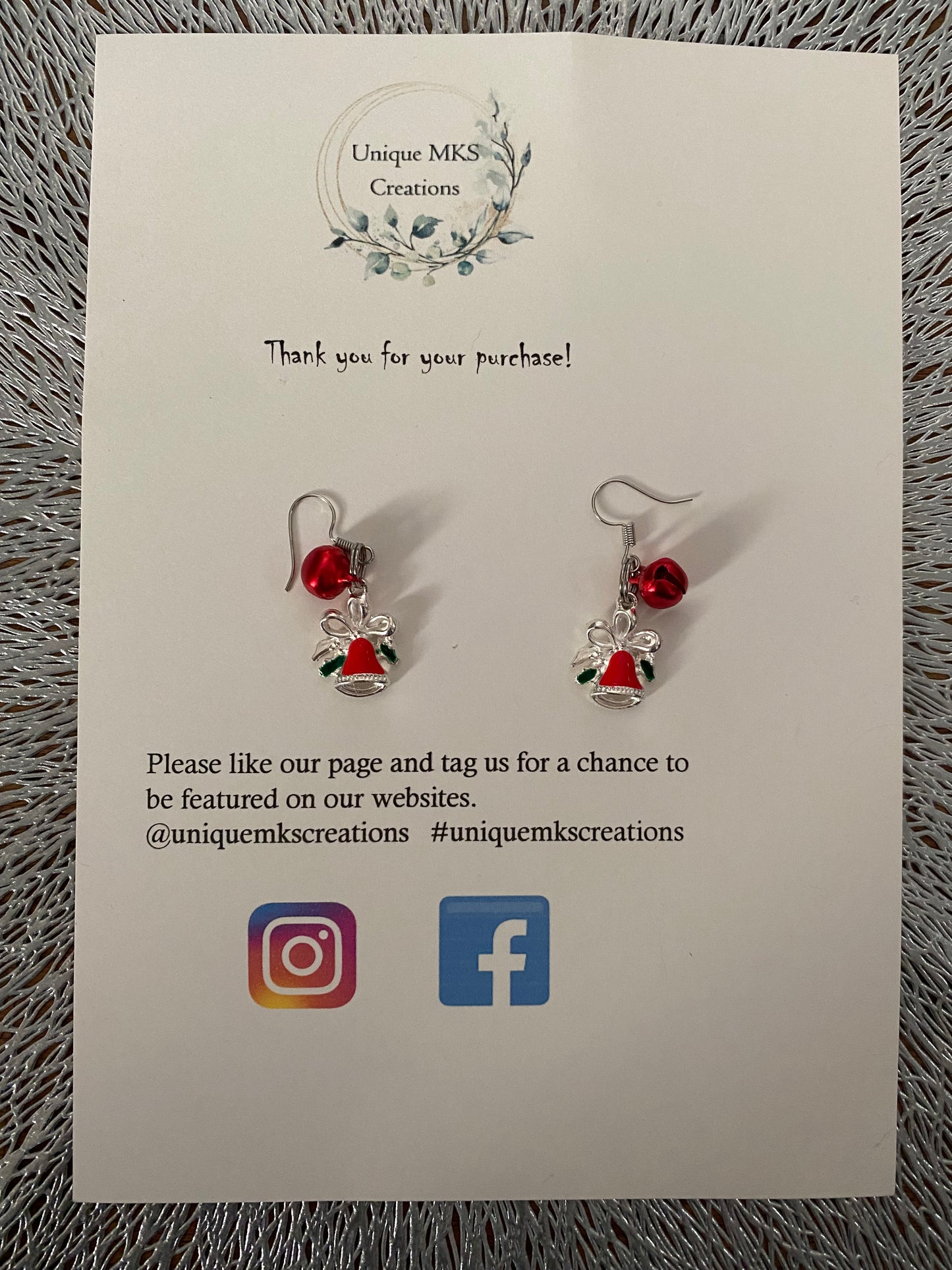 Christmas Bells Jingle Dangle Earrings - Limited Edition