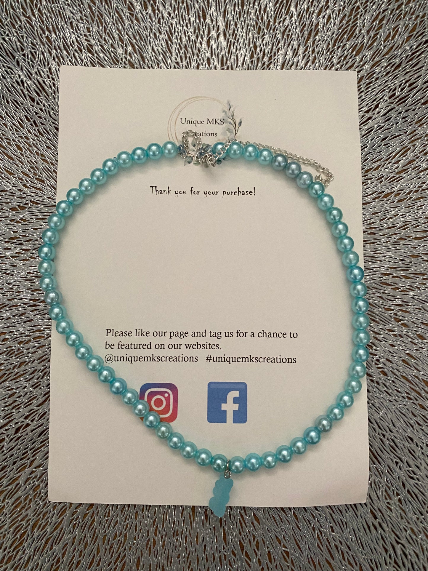 Pearl Bear Necklace & Bracelet