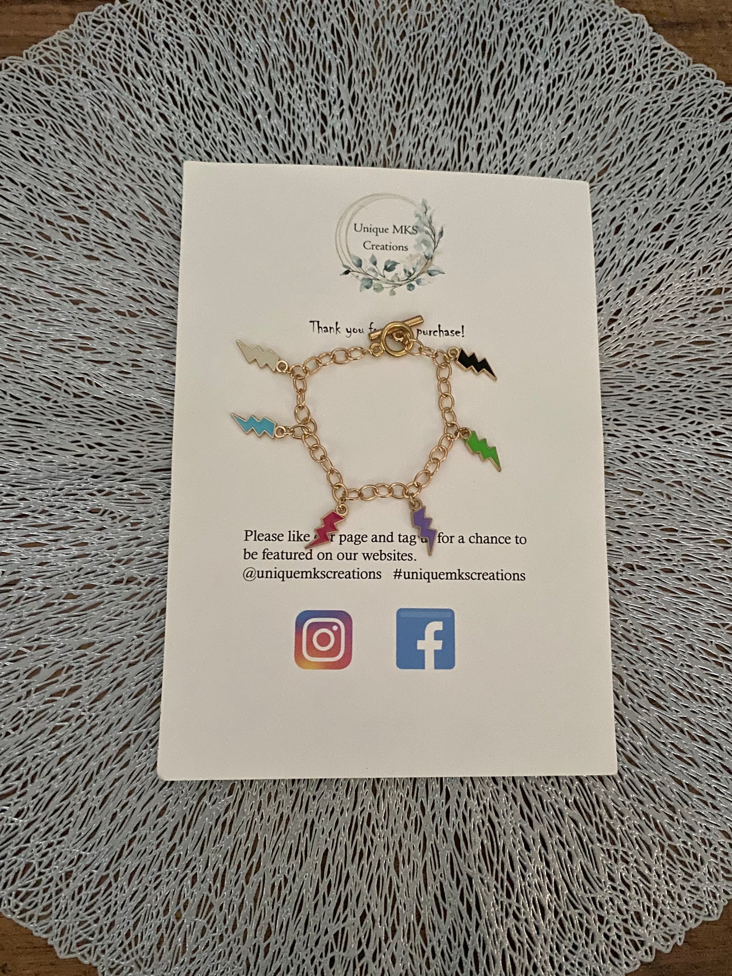 Lightning Bolt Charm Bracelet - Limited Edition