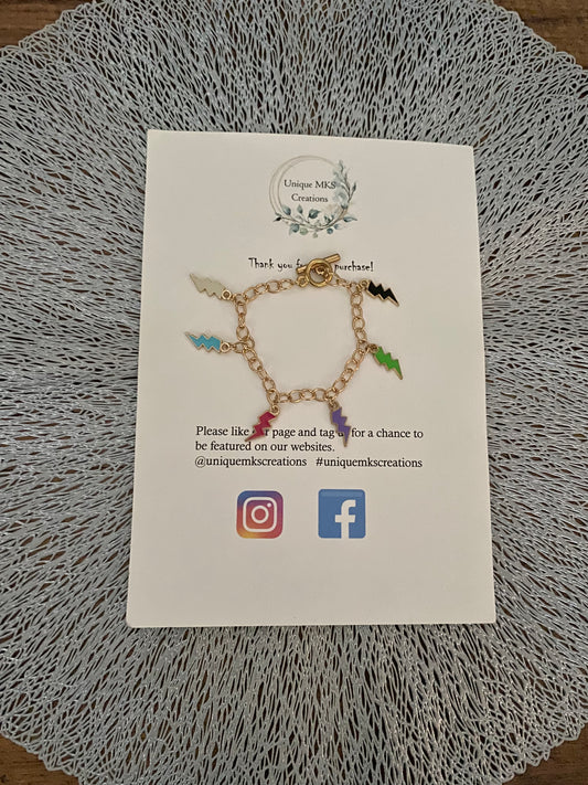 Lightning Bolt Charm Bracelet - Limited Edition