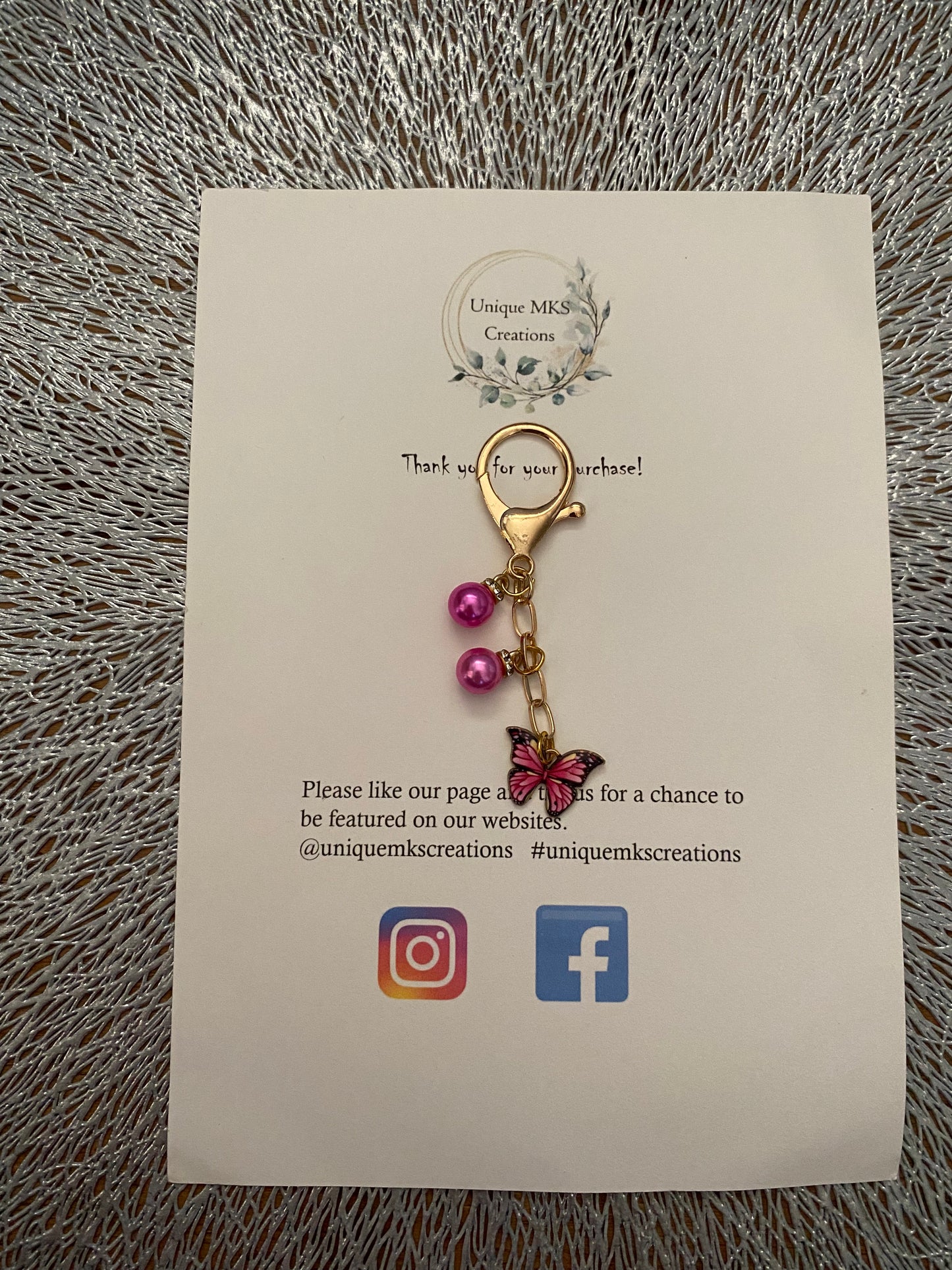 Butterfly Bauble Keyring