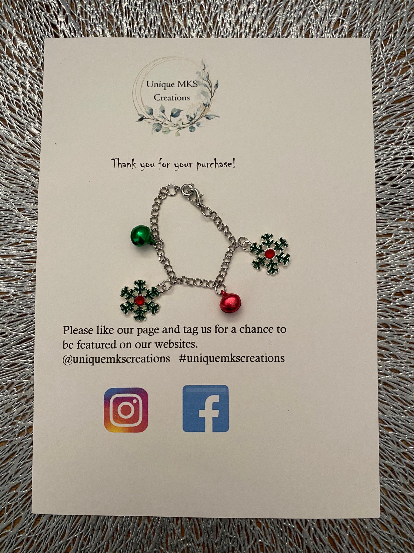 Mistletoe Jingle Bells Charm Bracelet - Limited Edition