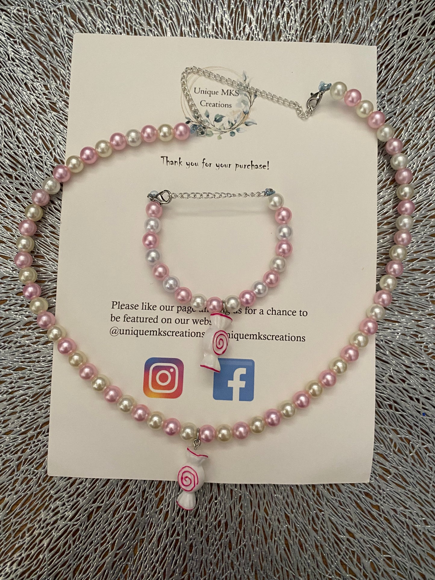 Candy Necklace & Bracelet - One Of A Kind