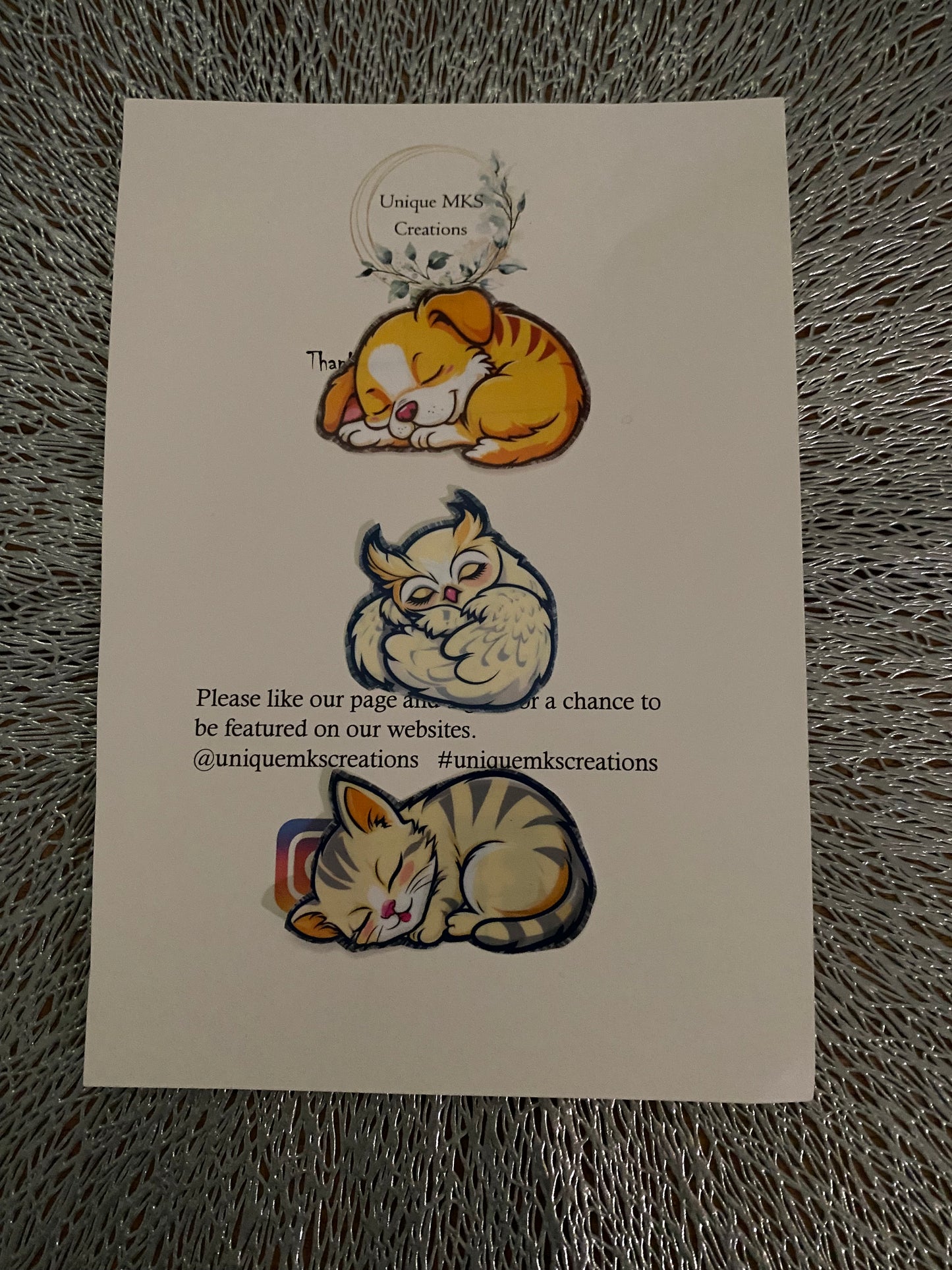 Sleeping Animal Waterproof Sticker