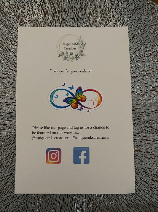 Butterflies Infinity Waterproof Sticker