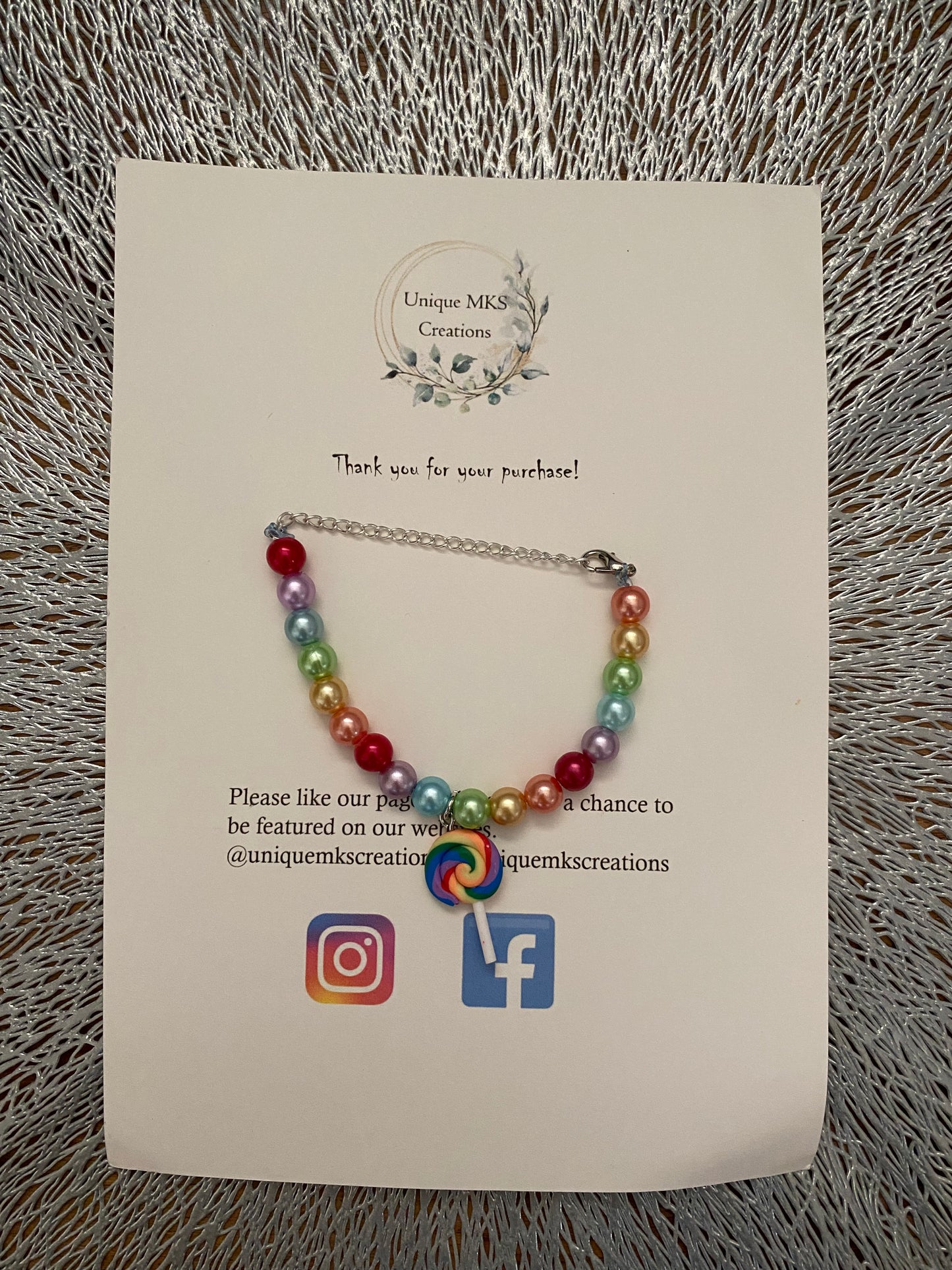 Pearl Lollipop Necklace & Bracelet