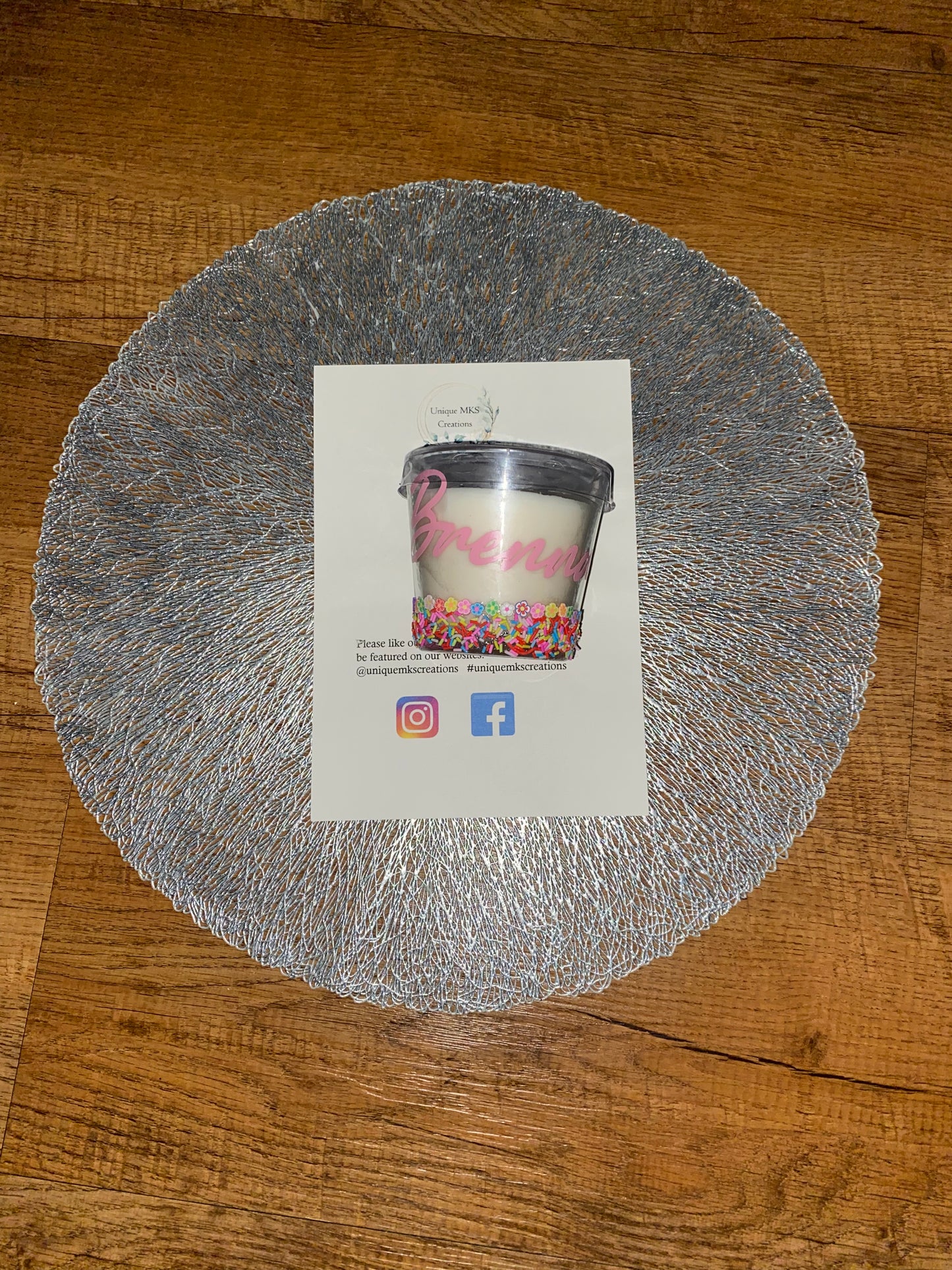 Flower Sprinkles Personalised Candle In Glass