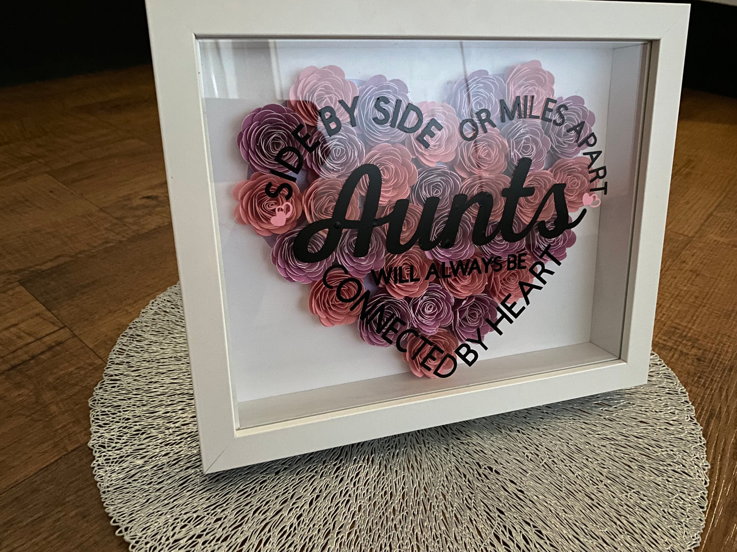 Side by side or miles apart Aunts will always be connected by heart Flower Box