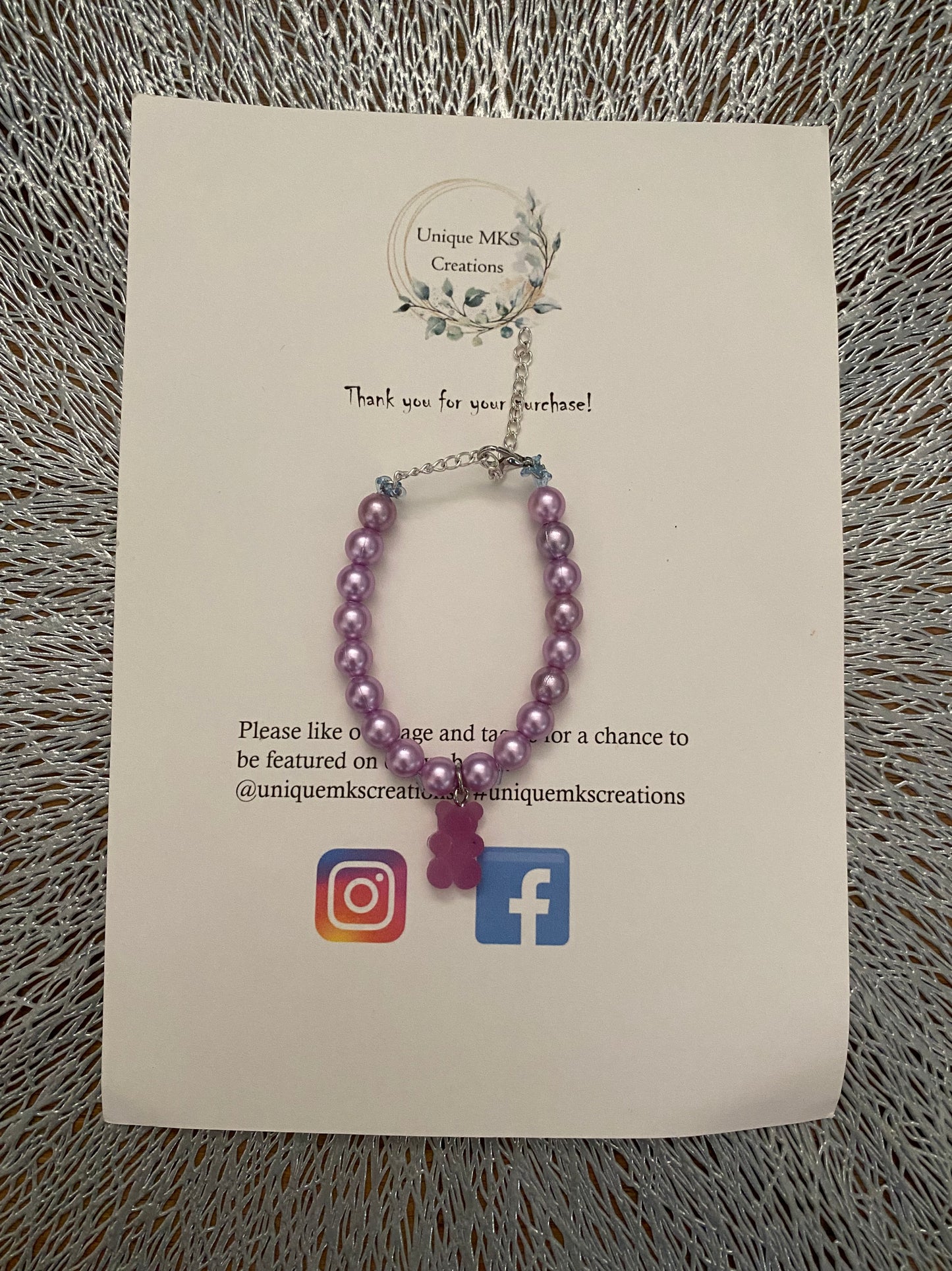 Pearl Bear Necklace & Bracelet