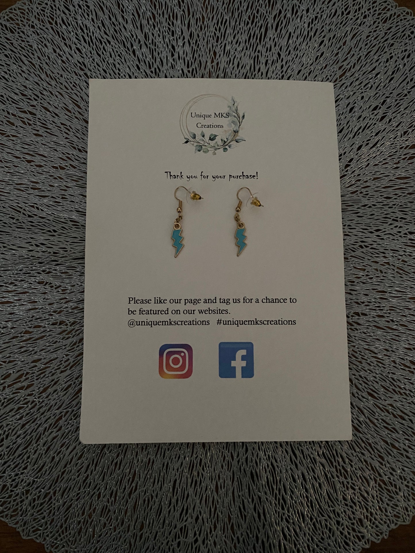 Lightning Bolt Dangle Earrings