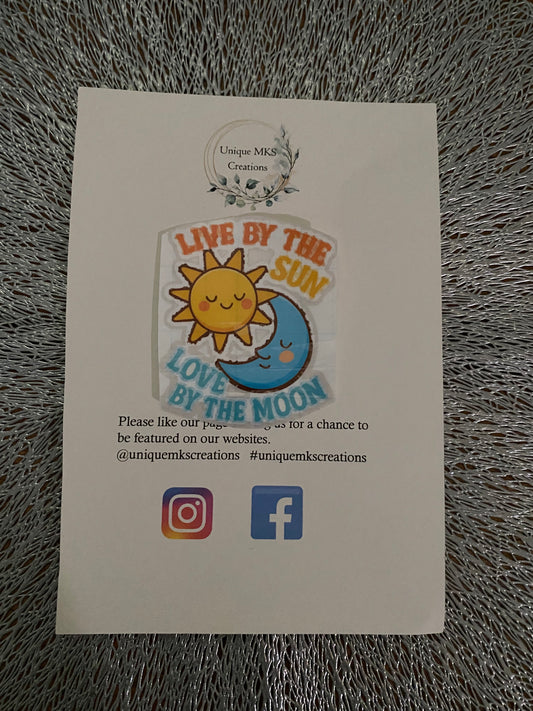 Live By The Sun Love By The Moon Waterproof Sticker