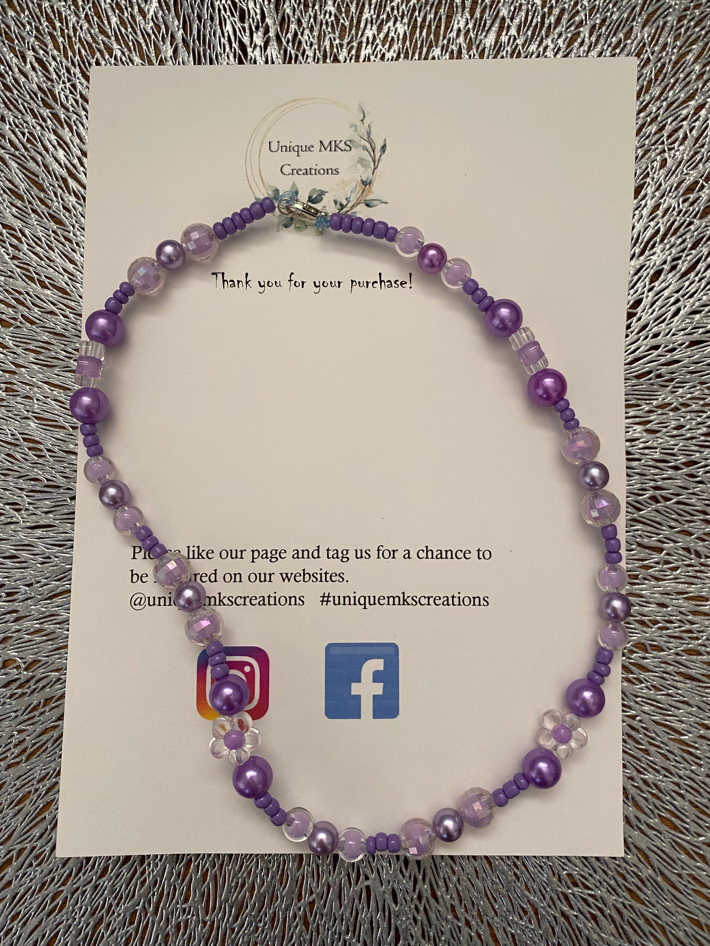 Purple Sparkle Necklace & Bracelet - Limited Edition