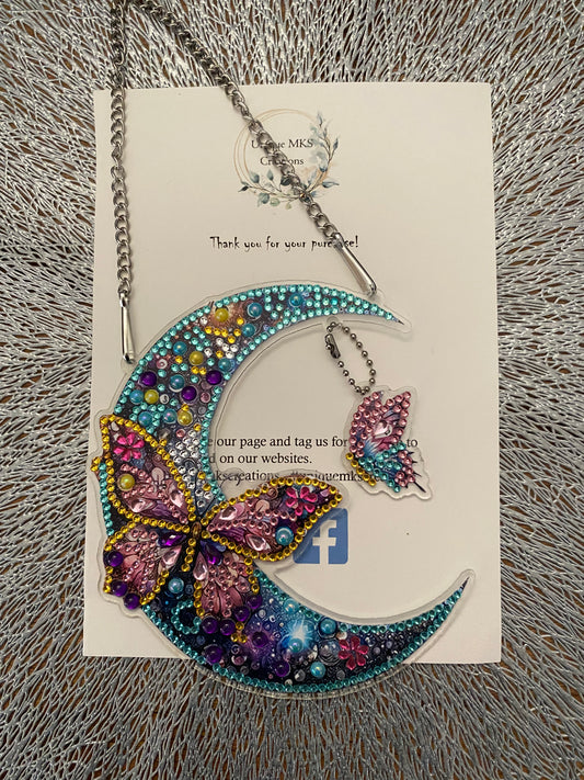 Moon & Butterfly Diamond Art Decor
