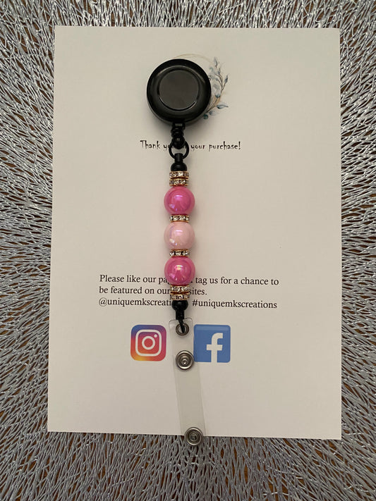 Leana Retractable Badge Reel Clip Holder