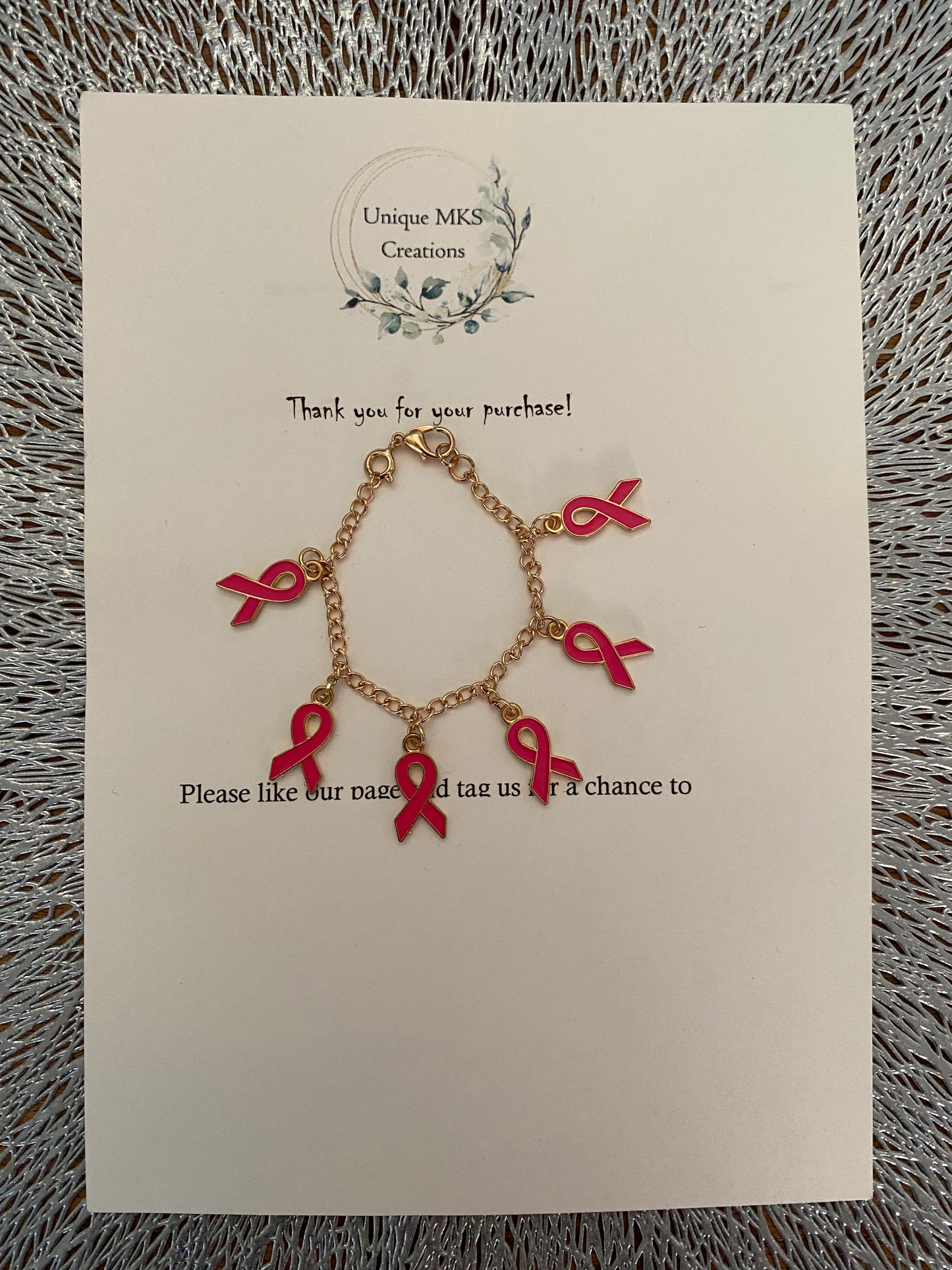 Breast Cancer Charm Bracelet - Limited Edition