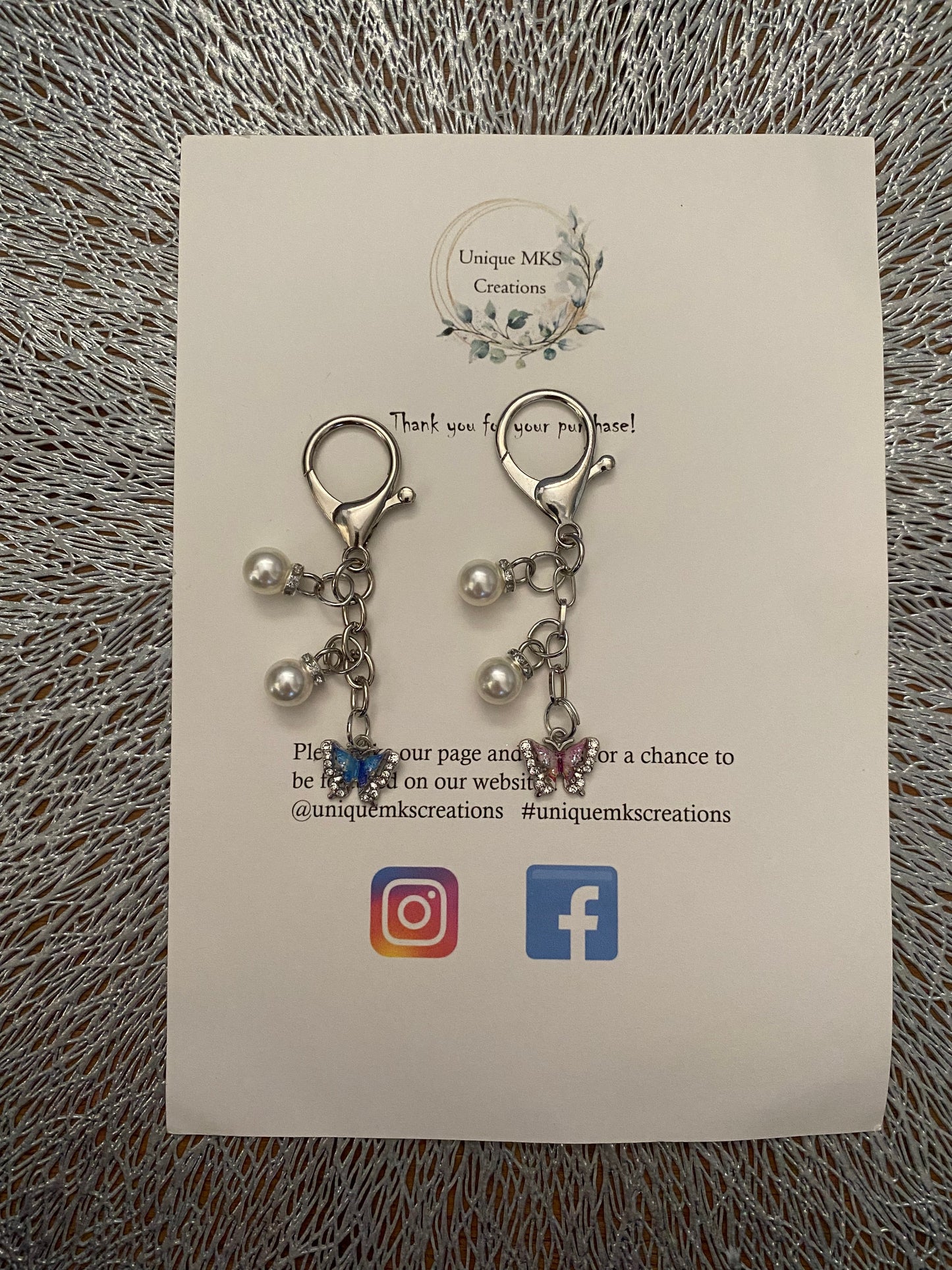 Butterfly Bauble Keyring