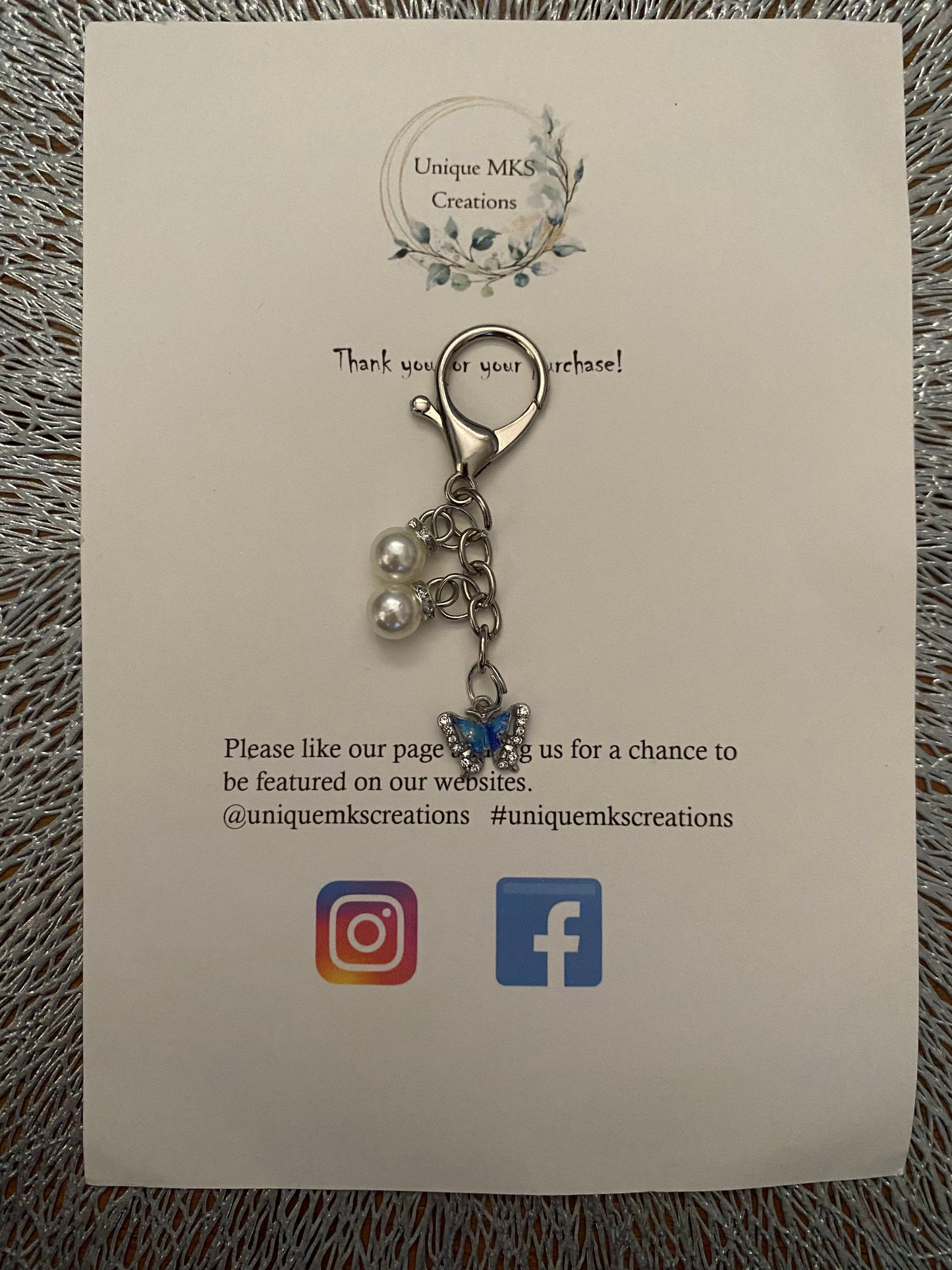 Butterfly Bauble Keyring