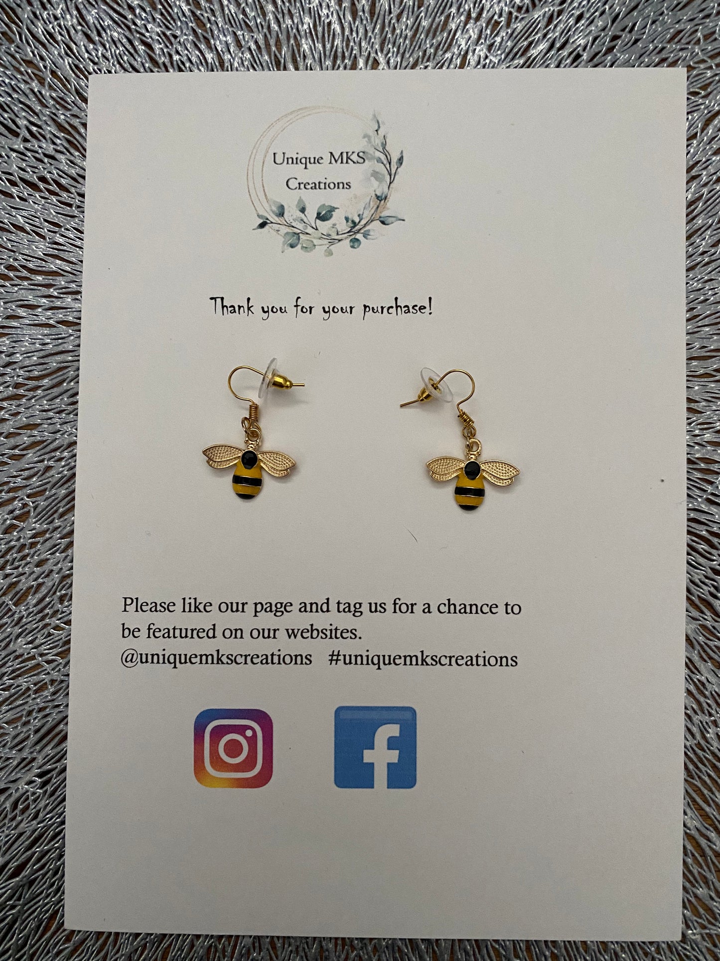 Honeybee Dangle Earrings