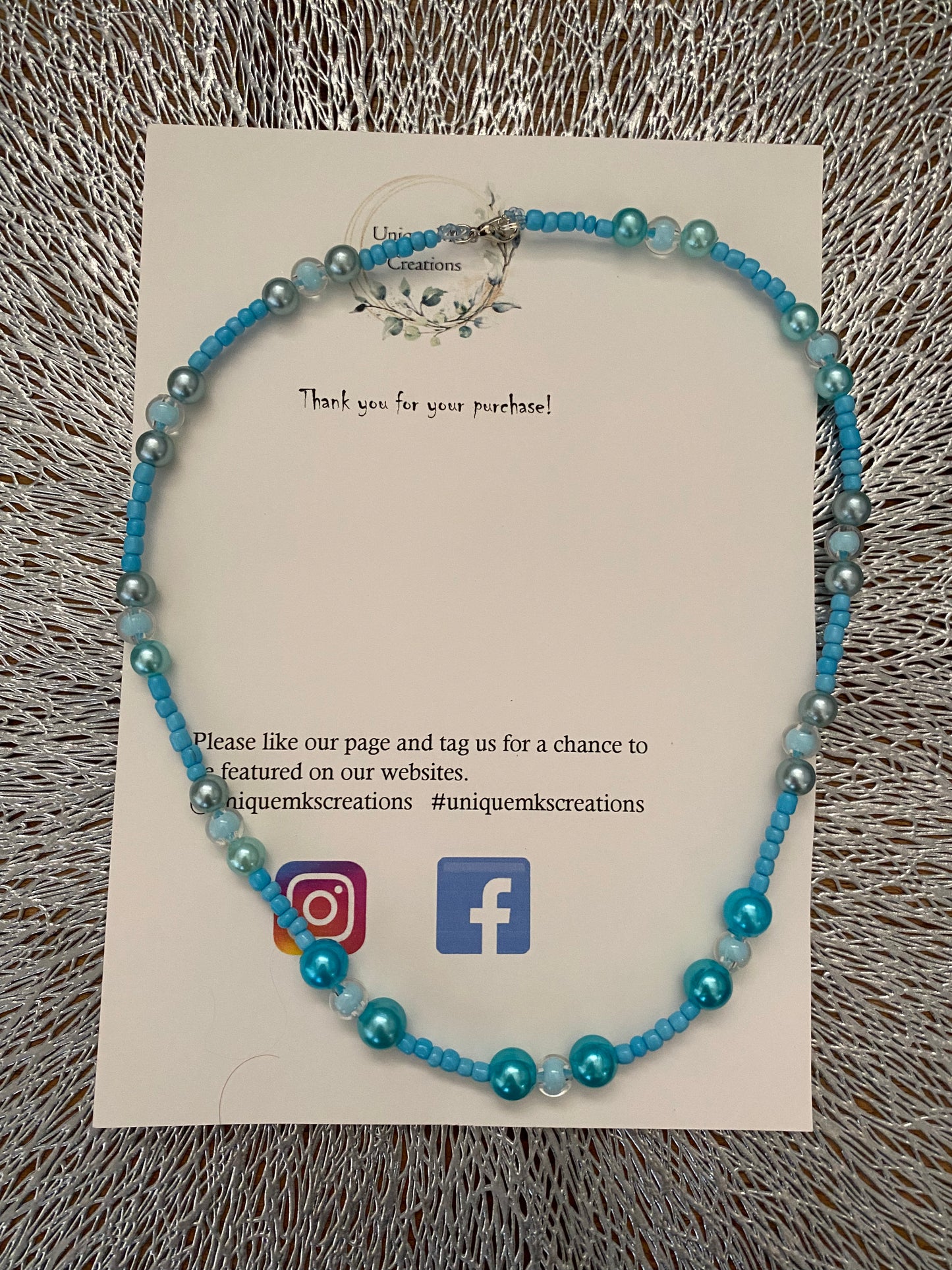 Sparkly Blue Bracelet & Necklace - Limited Edition