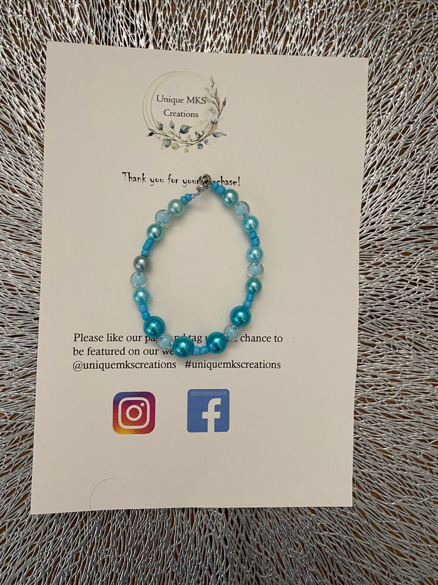 Sparkly Blue Bracelet & Necklace - Limited Edition